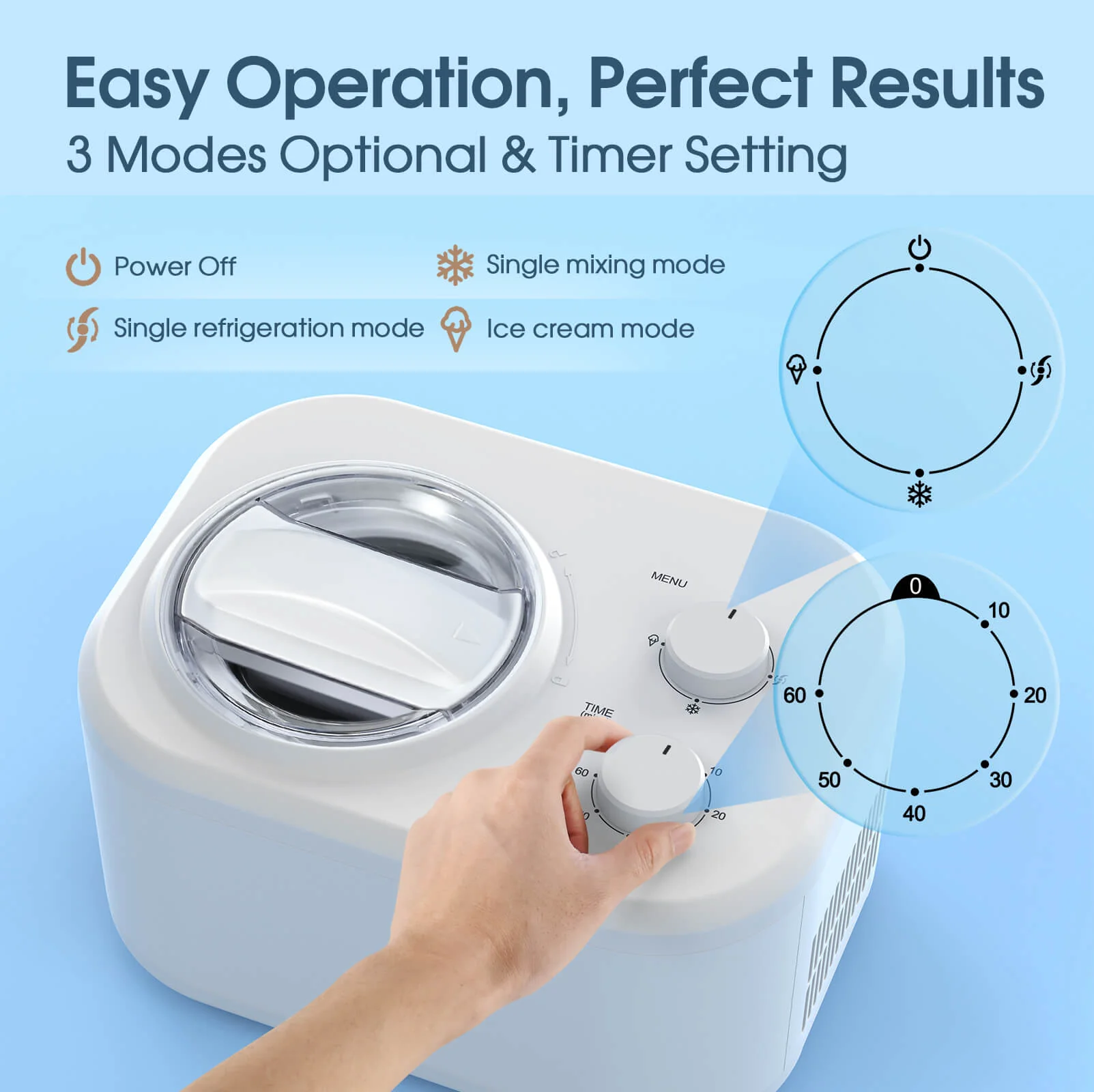 1L Ice Cream Maker with Compressor IC3910 - Image 6
