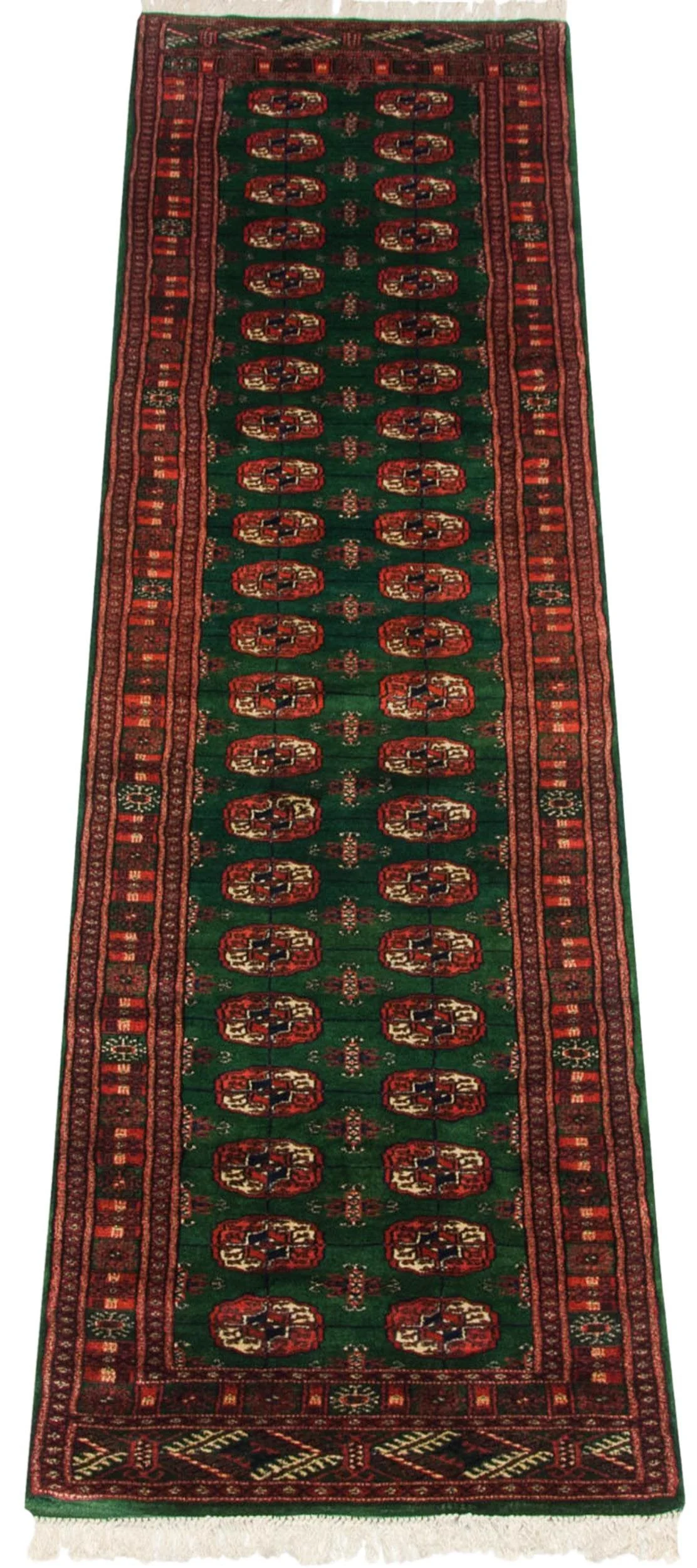2.5x10 Vintage Fine Bokhara Rug Runner - Image 2