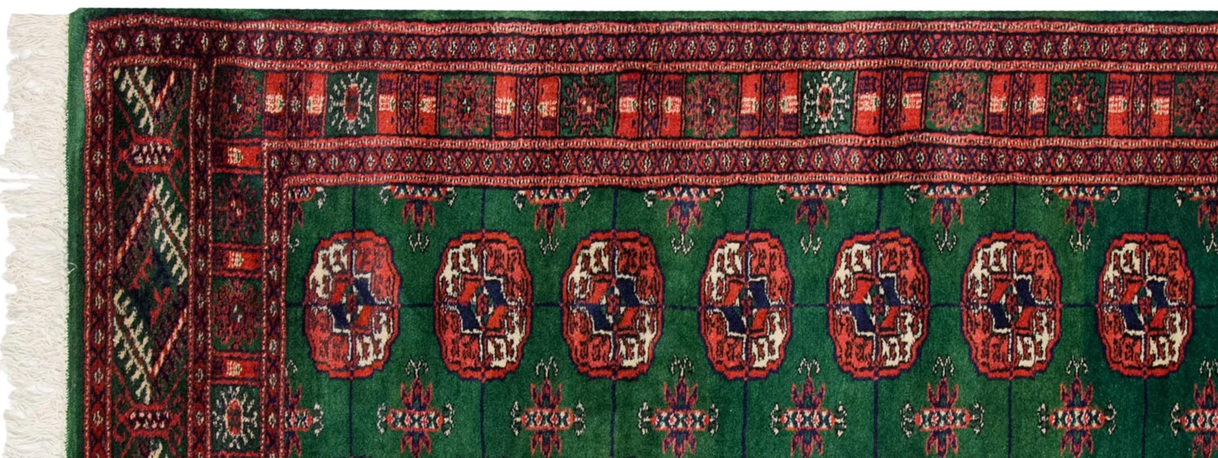 2.5x10 Vintage Fine Bokhara Rug Runner - Image 4