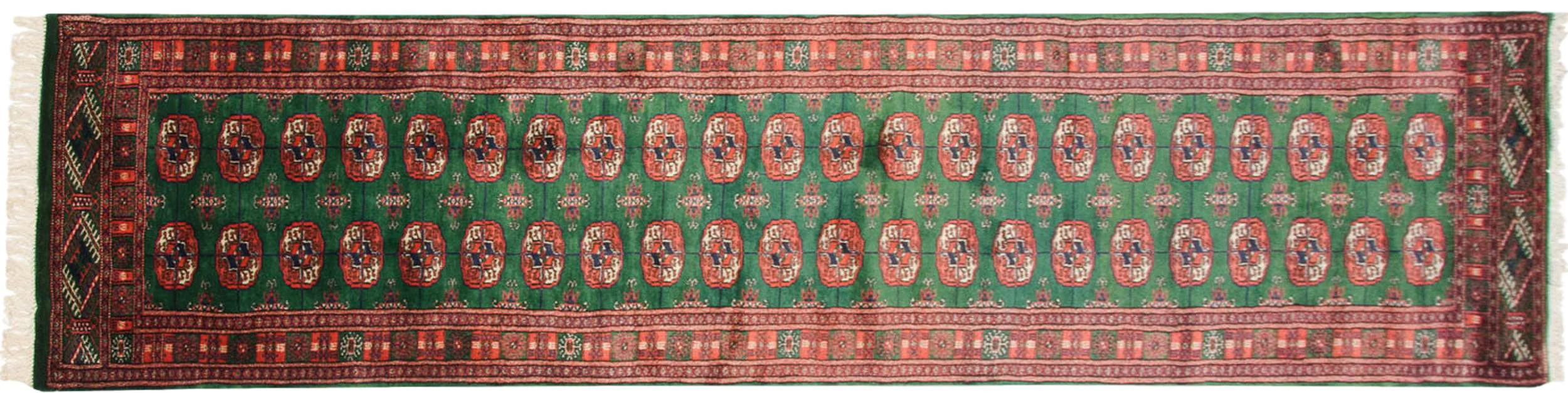 2.5x10 Vintage Fine Bokhara Rug Runner - Image 6