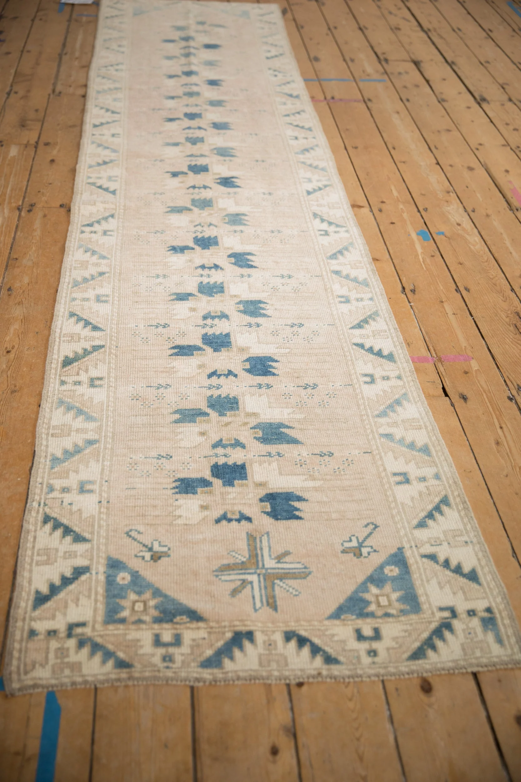 2.5x11.5 Vintage Distressed Oushak Rug Runner - Image 4
