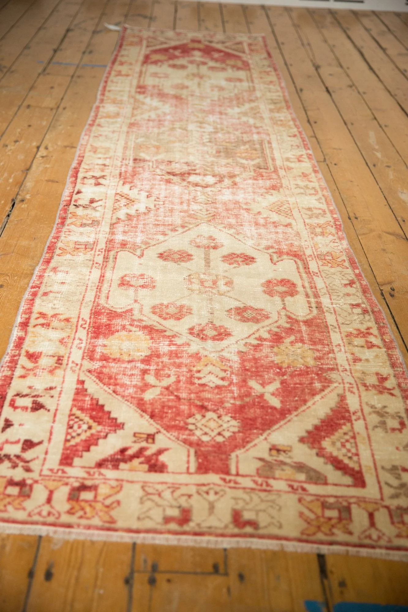 2.5x11 Vintage Distressed Oushak Rug Runner - Image 3