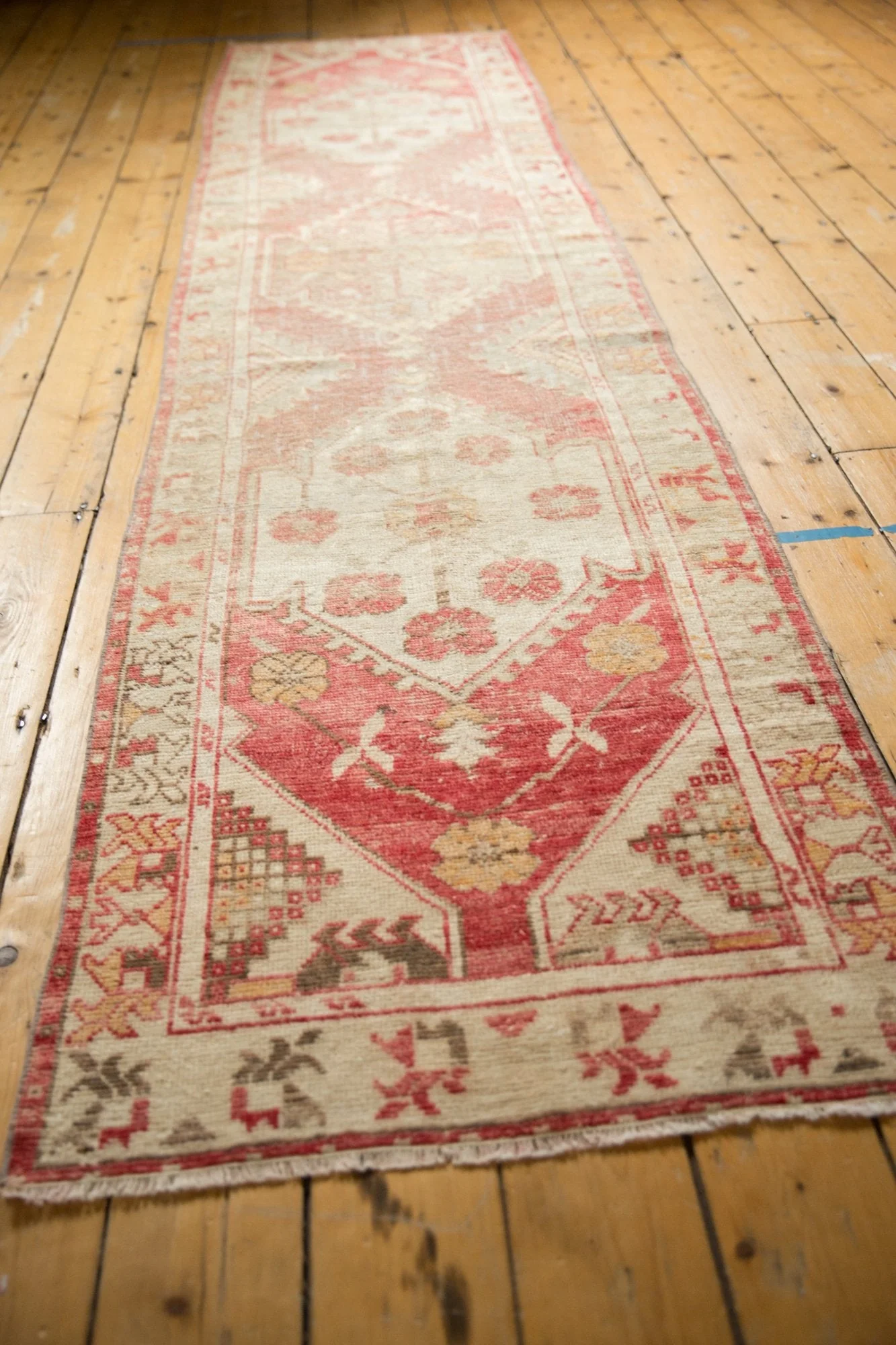 2.5x11 Vintage Distressed Oushak Rug Runner - Image 7