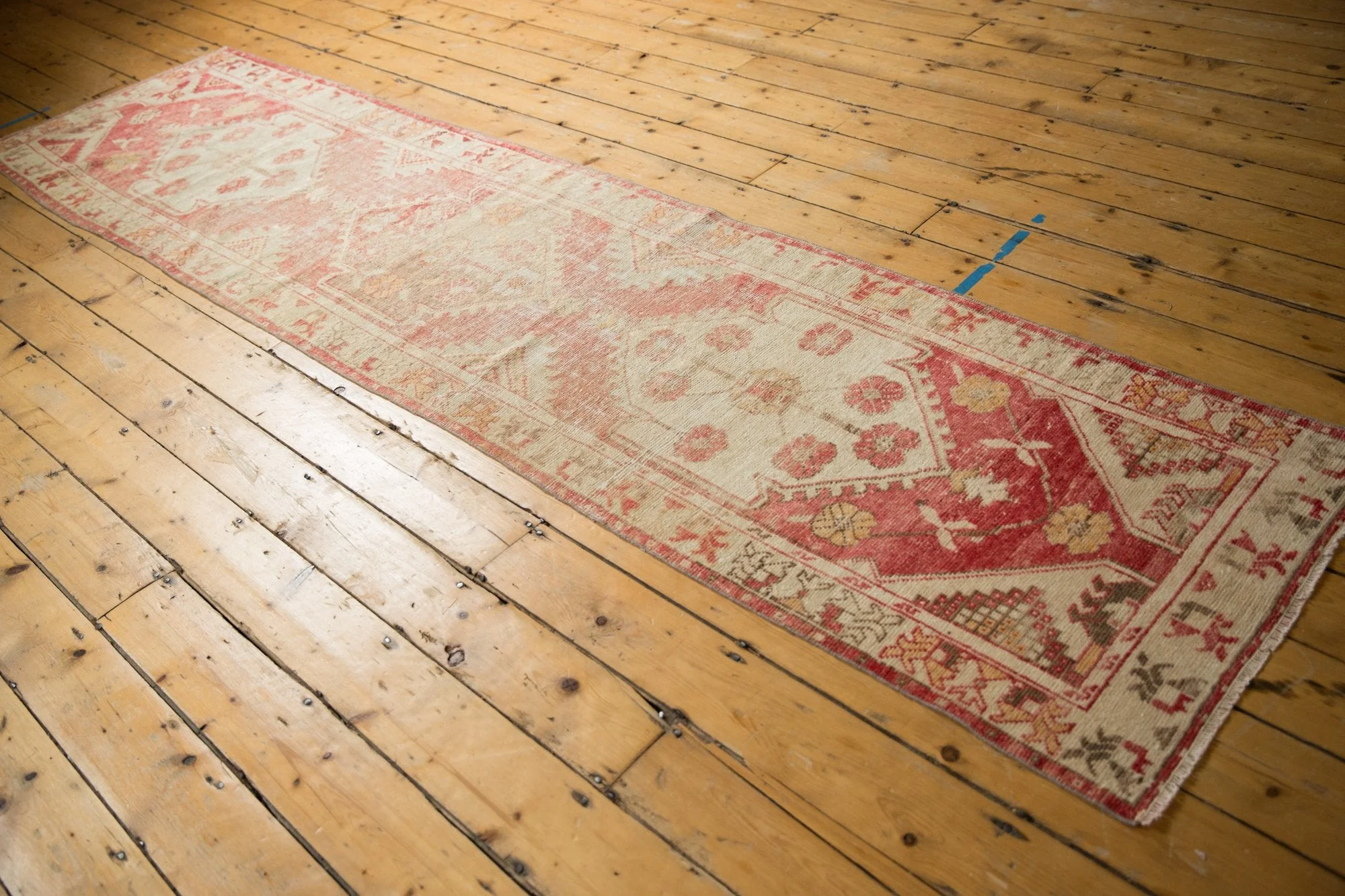 2.5x11 Vintage Distressed Oushak Rug Runner - Image 9