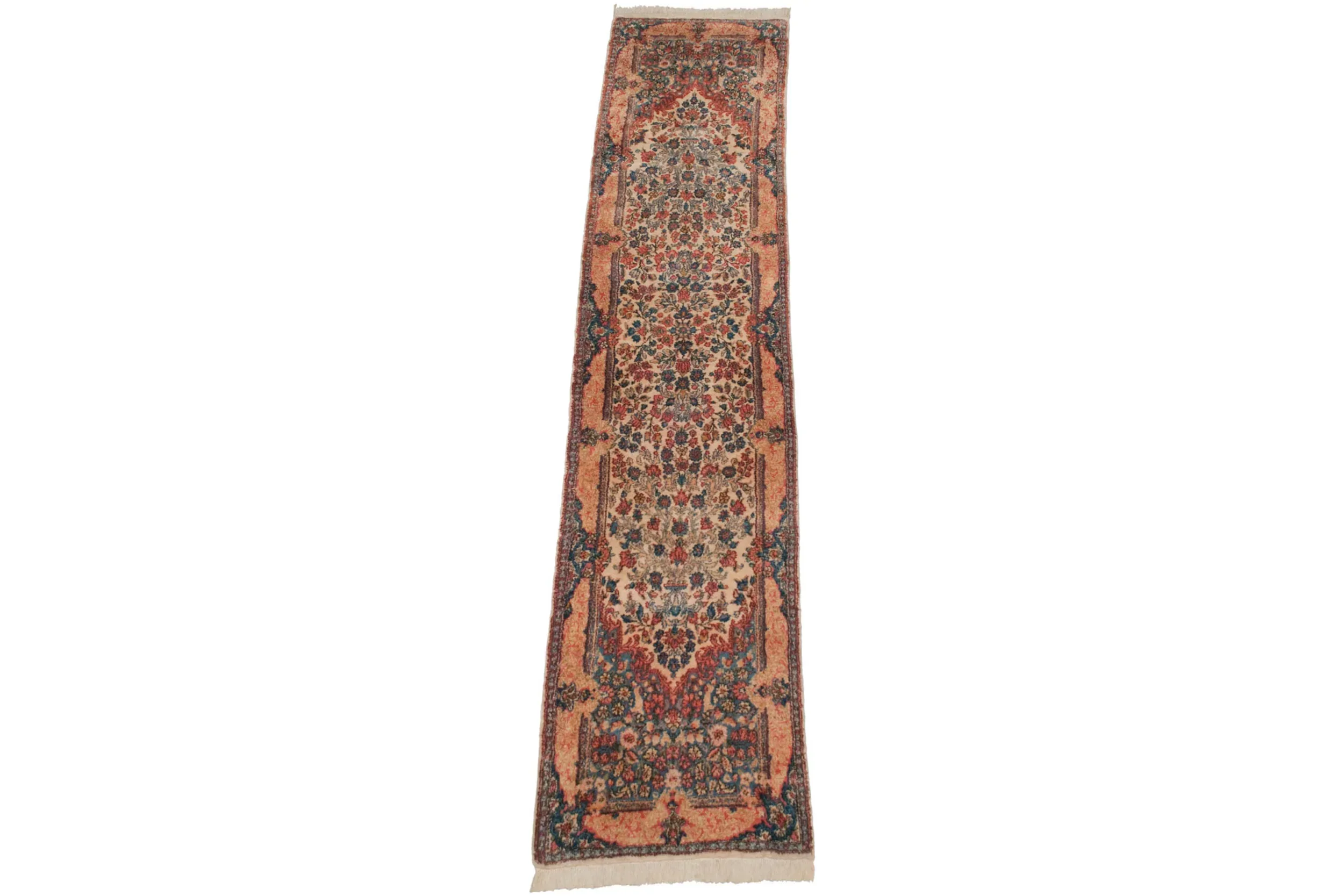 2.5x11 Vintage Kerman Rug Runner - Image 11