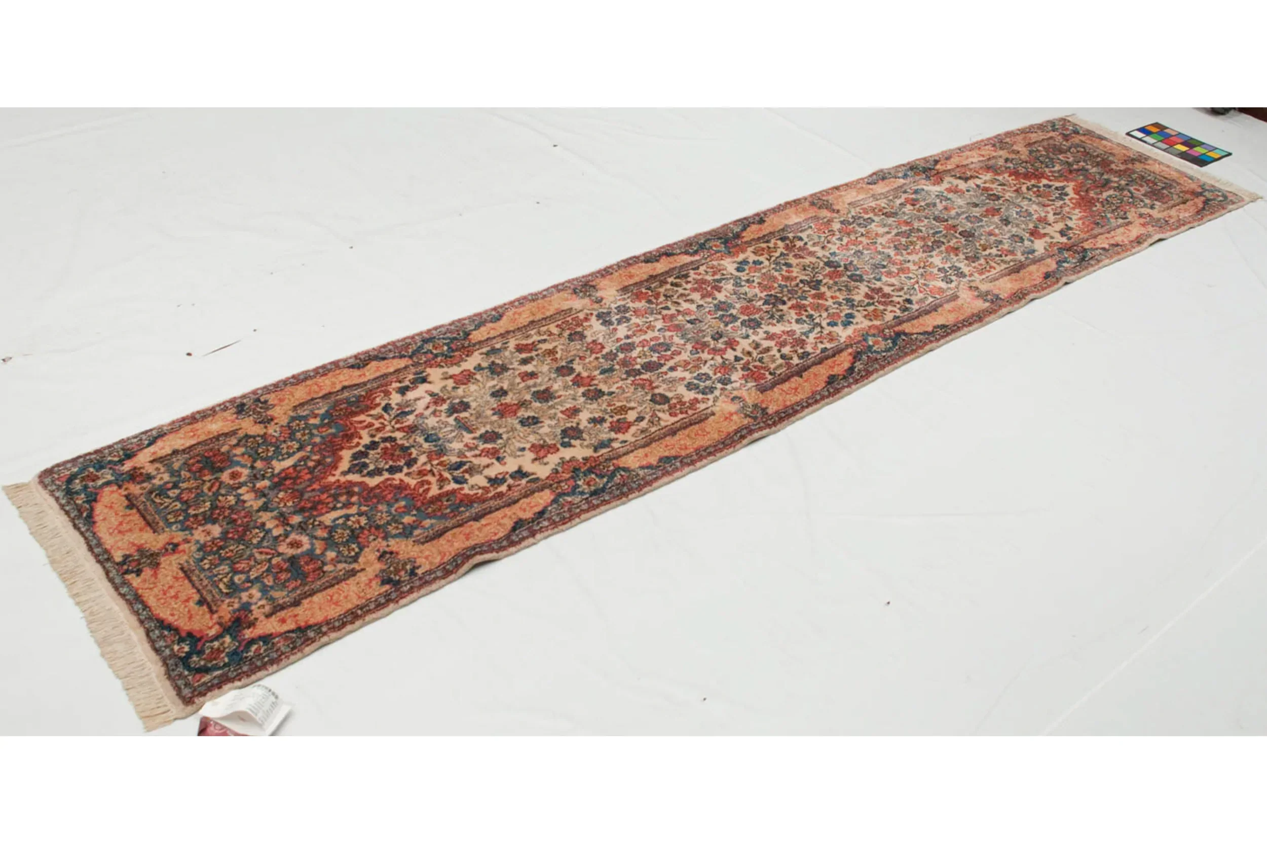 2.5x11 Vintage Kerman Rug Runner - Image 4