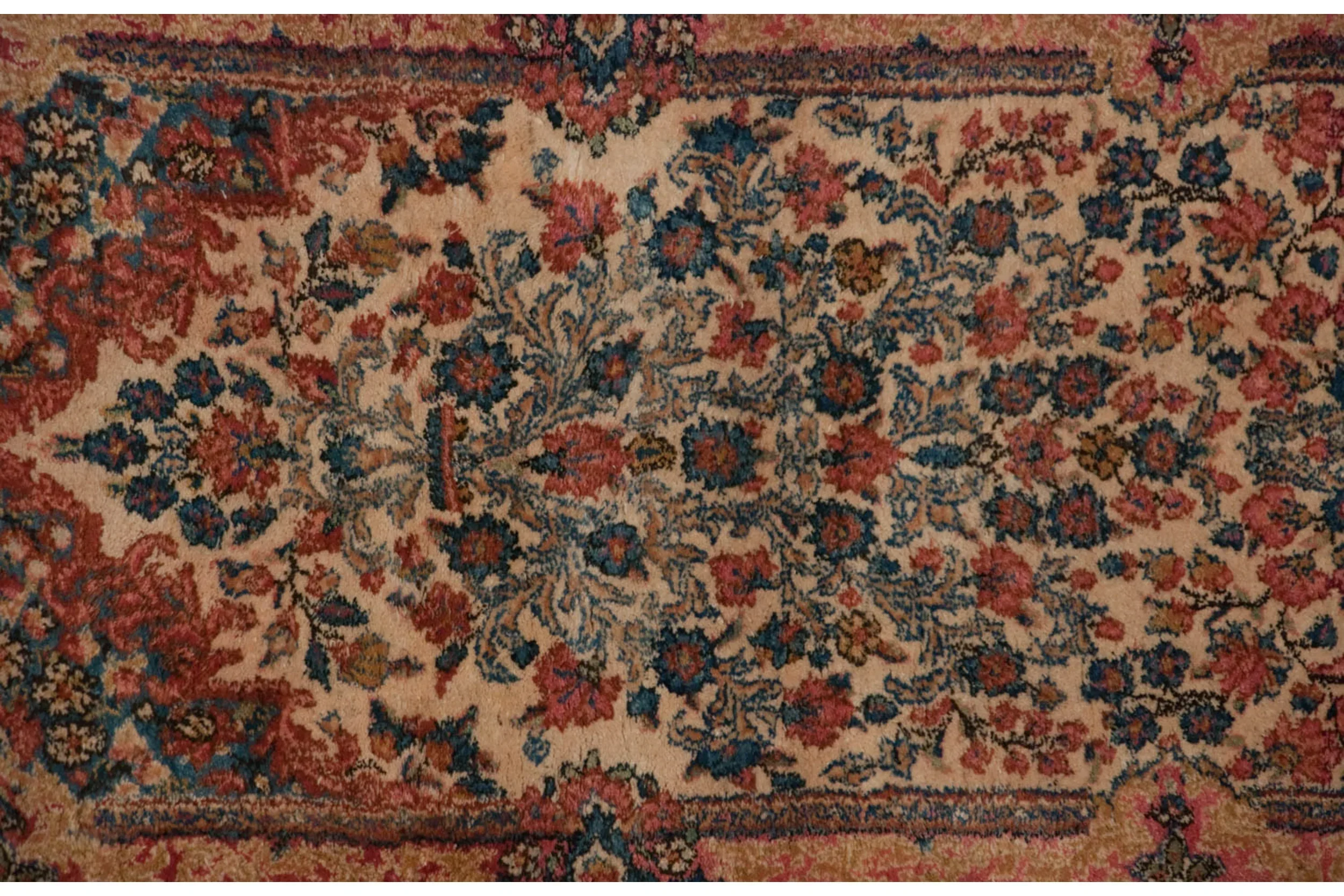 2.5x11 Vintage Kerman Rug Runner - Image 9