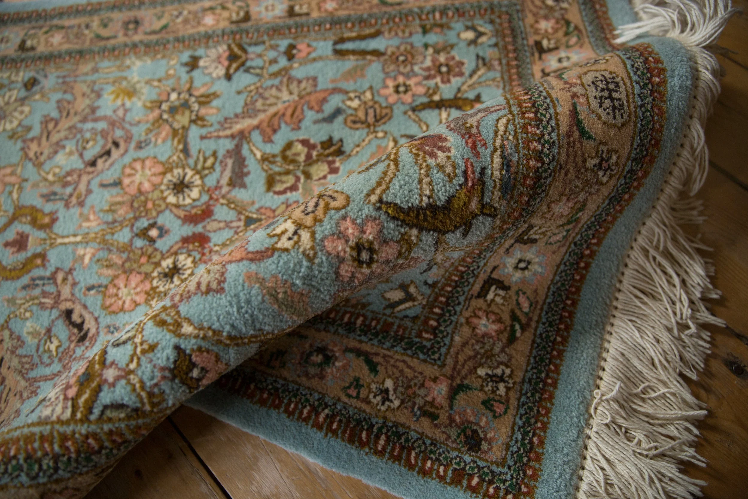 2.5x12.5 Vintage Tabriz Rug Runner - Image 10