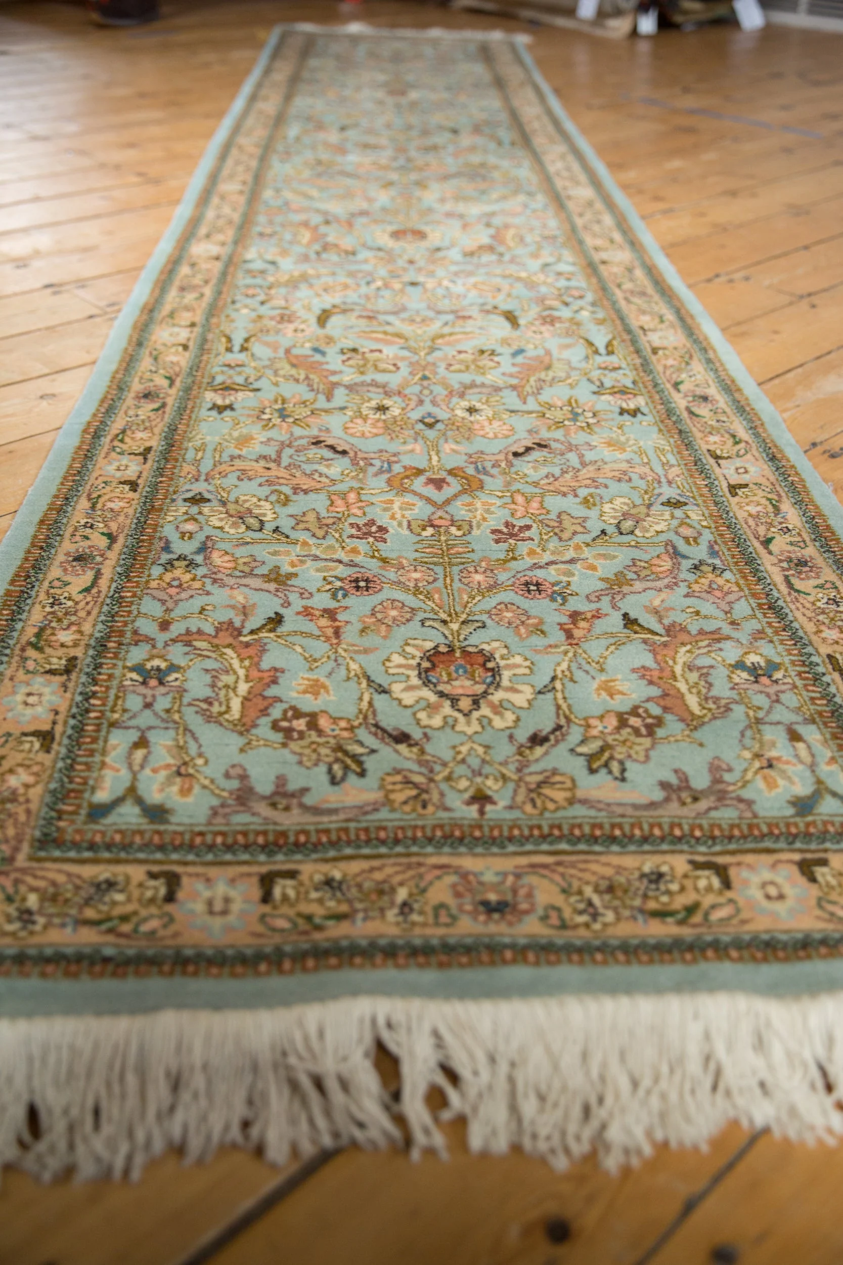 2.5x12.5 Vintage Tabriz Rug Runner - Image 3