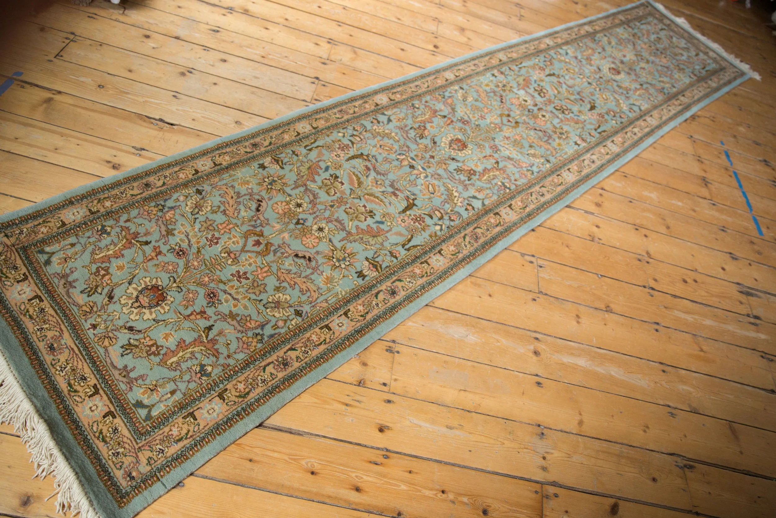 2.5x12.5 Vintage Tabriz Rug Runner - Image 5