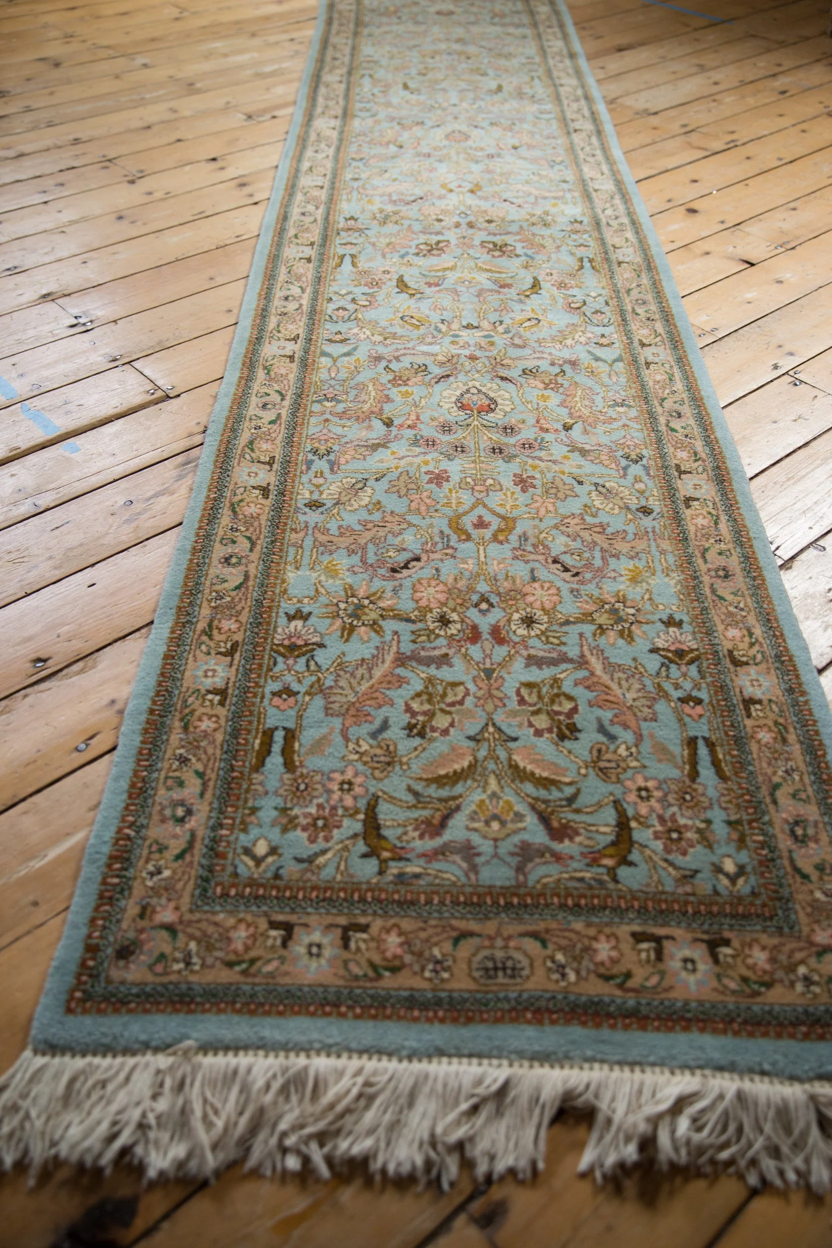 2.5x12.5 Vintage Tabriz Rug Runner - Image 6