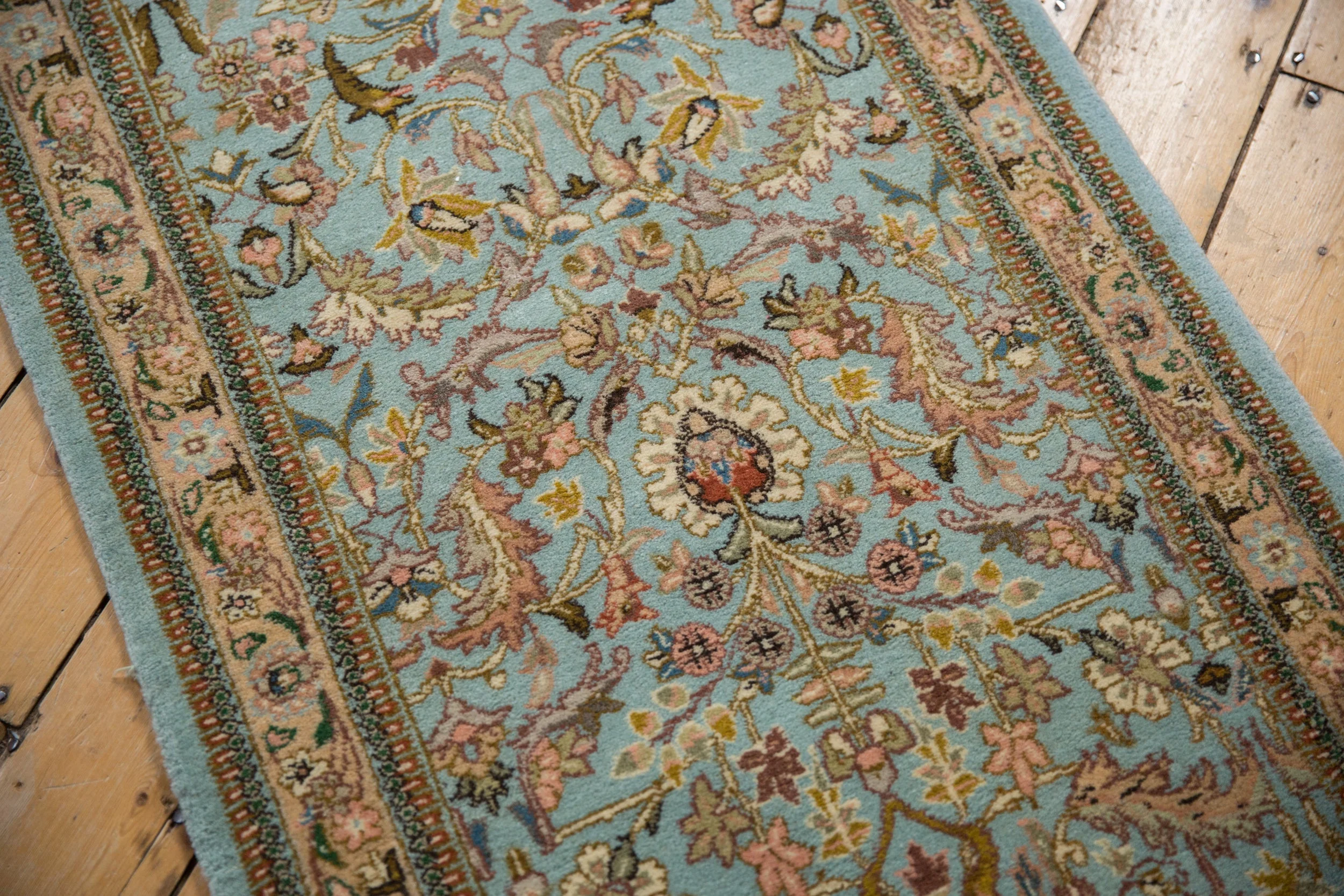 2.5x12.5 Vintage Tabriz Rug Runner - Image 9