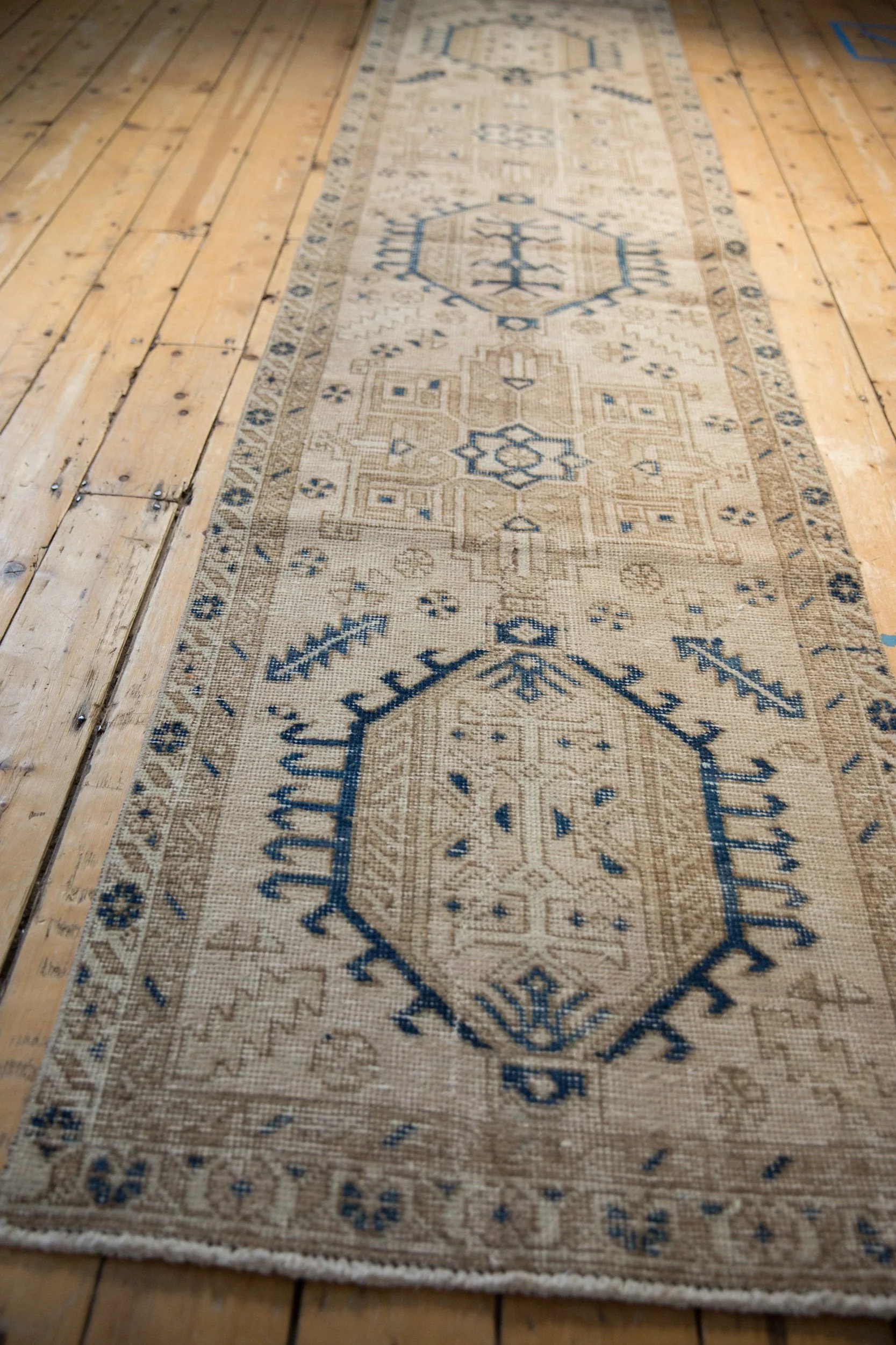 2.5x12 Vintage Distressed Fragment Karaja Rug Runner - Image 3