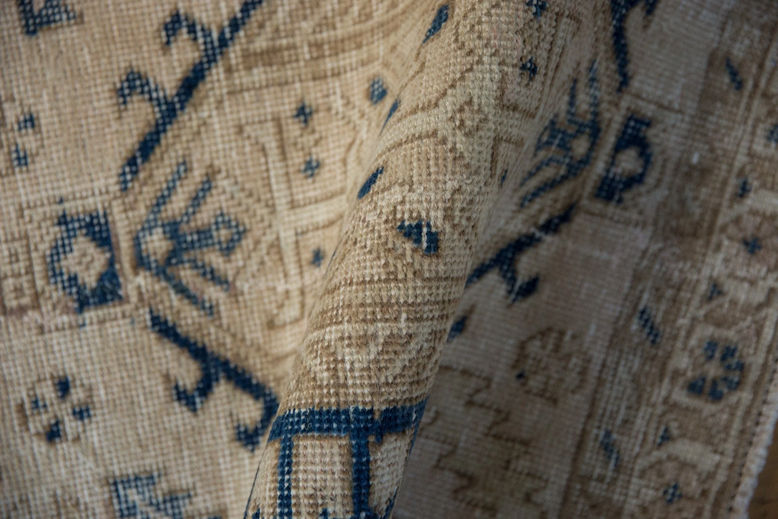 2.5x12 Vintage Distressed Fragment Karaja Rug Runner - Image 6