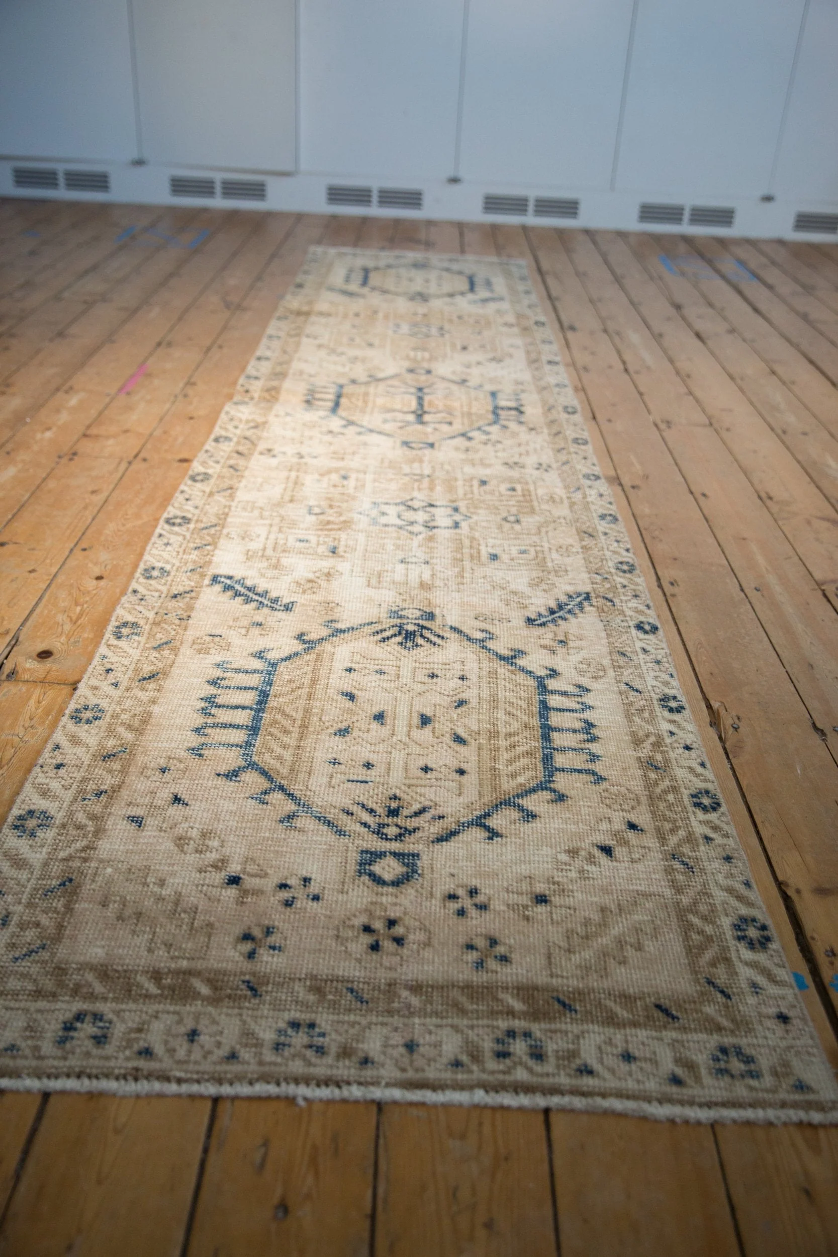 2.5x12 Vintage Distressed Fragment Karaja Rug Runner - Image 9
