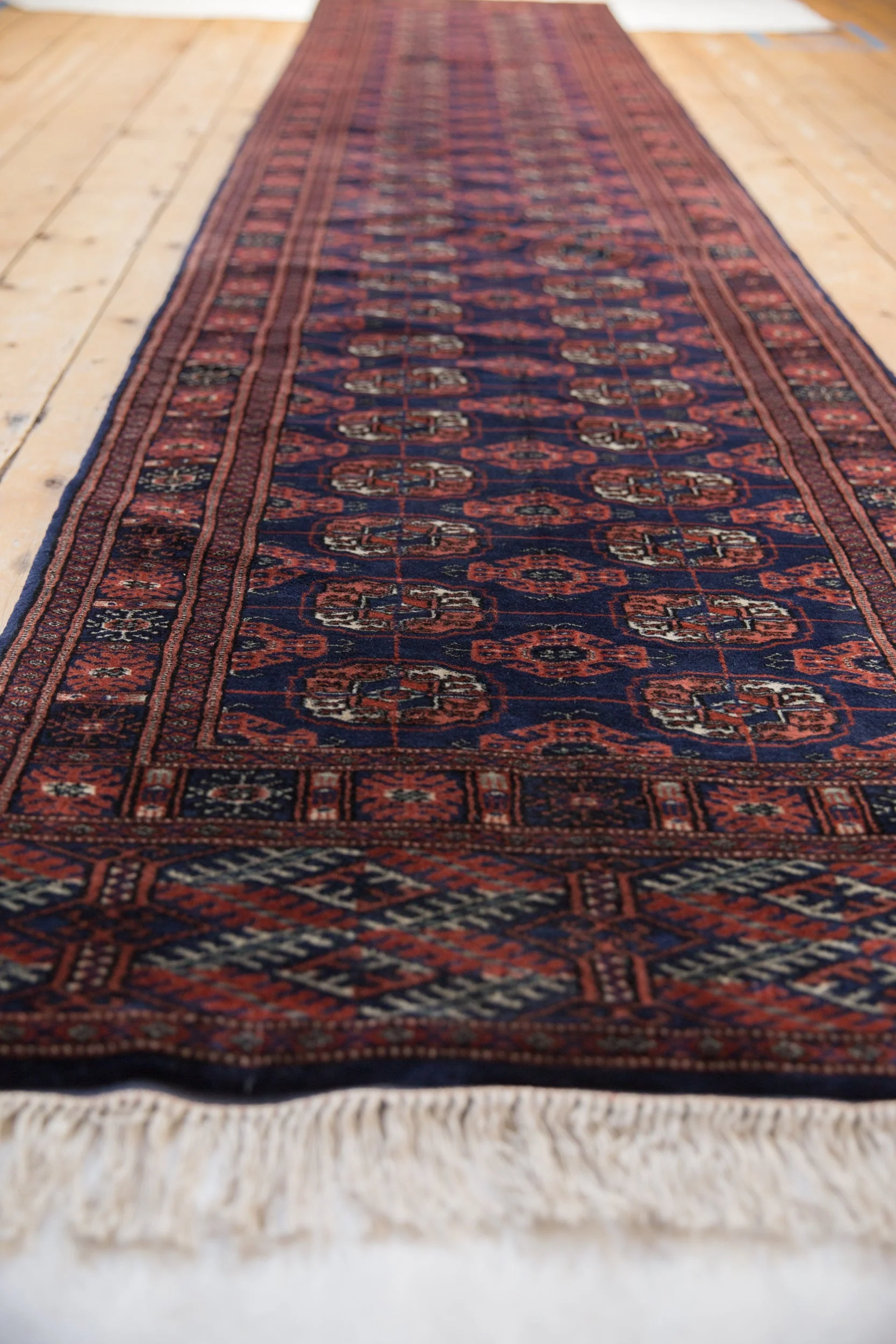 2.5x12 Vintage Fine Bokhara Rug Runner - Image 3