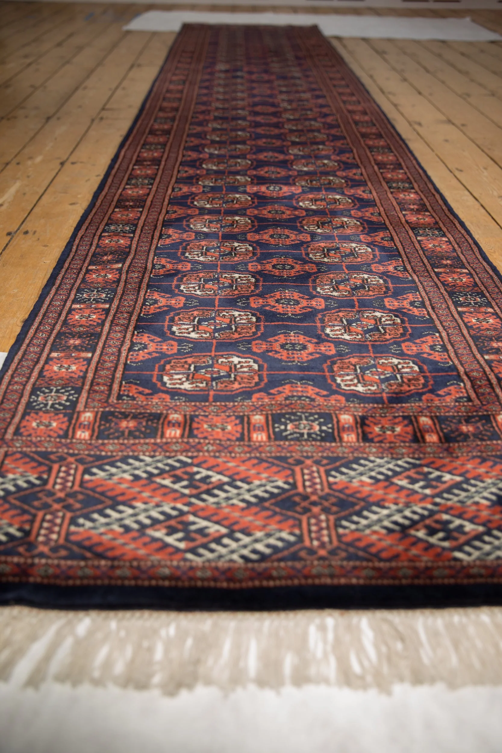 2.5x12 Vintage Fine Bokhara Rug Runner - Image 6
