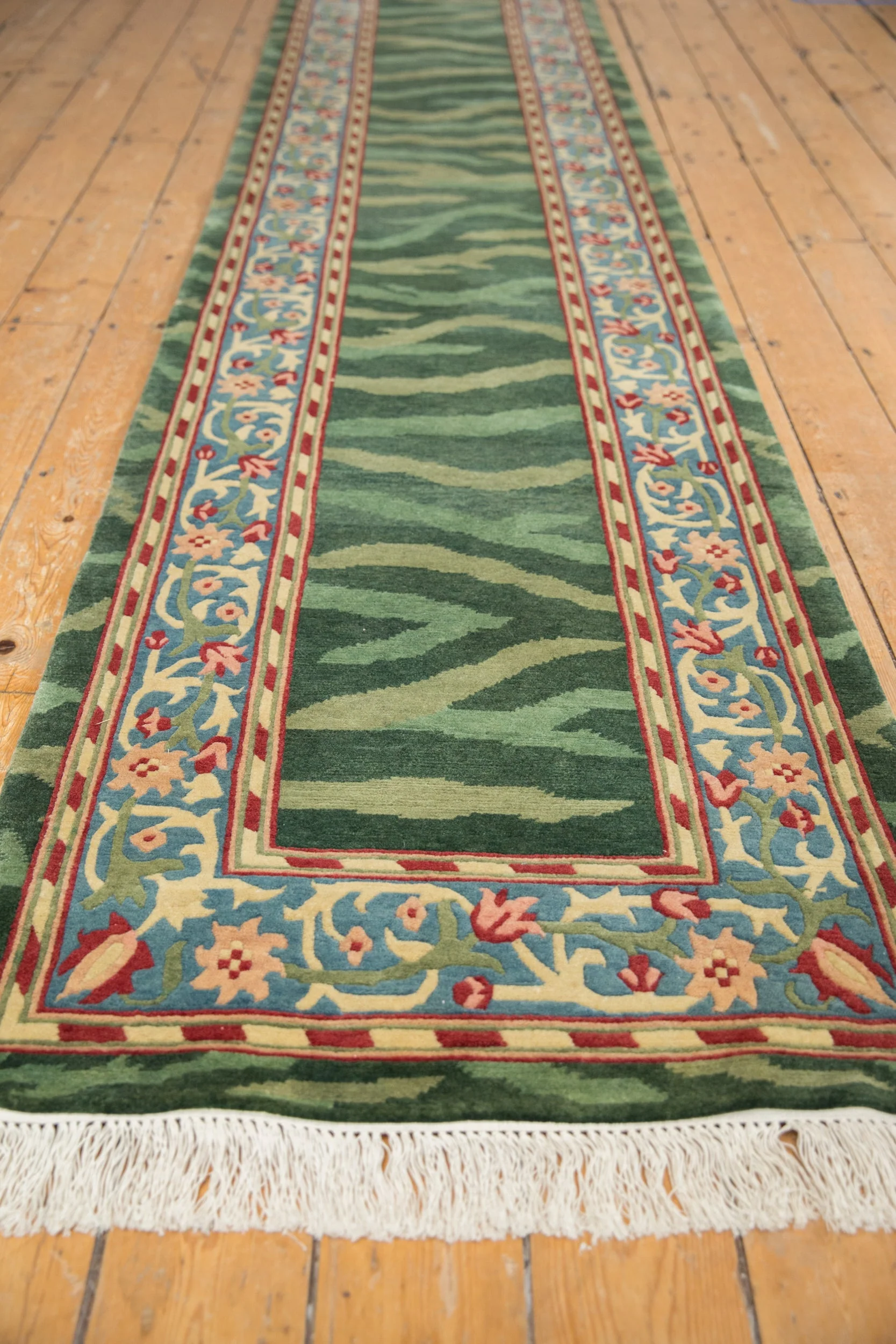 2.5x12 Vintage Indian Arts And Crafts Design Rug Runner - Image 4