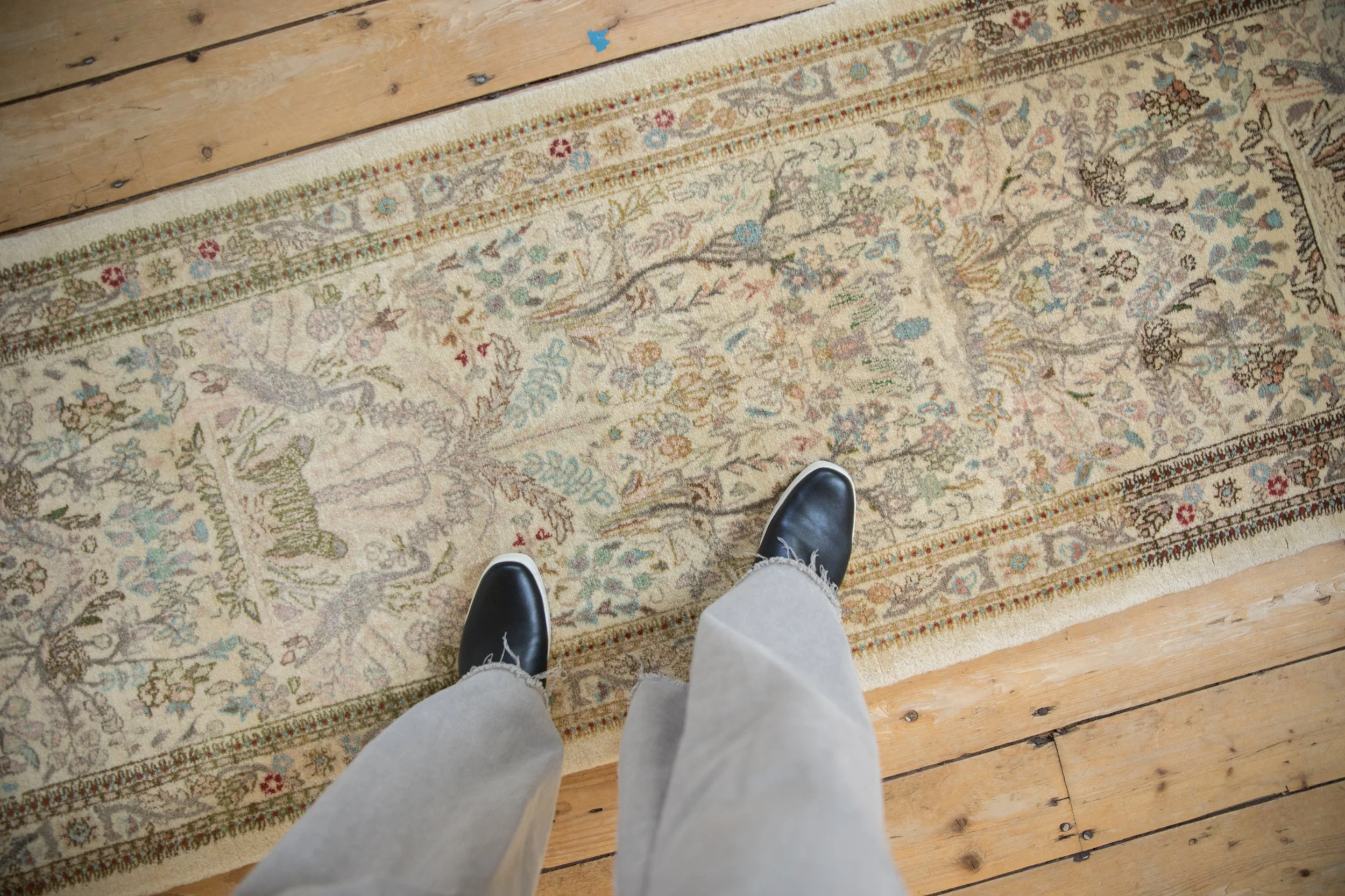 2.5x12 Vintage Tabriz Rug Runner - Image 2
