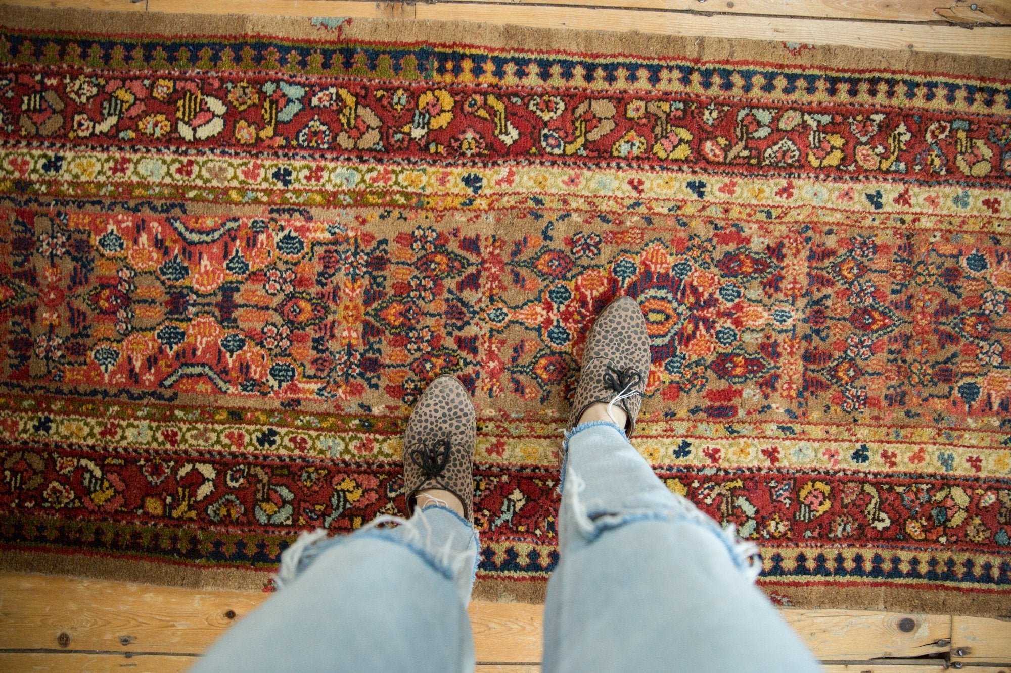 2.5x13.5 Antique Serab Rug Runner - Image 2