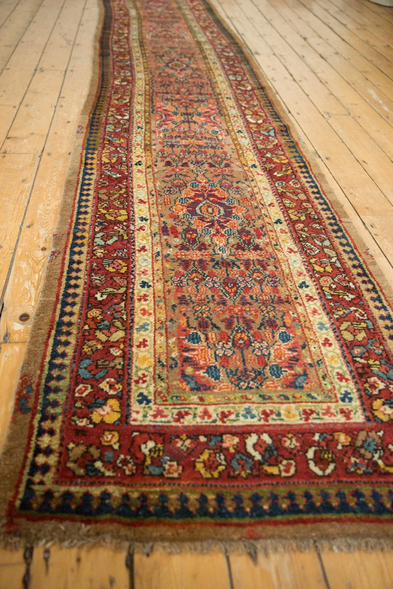 2.5x13.5 Antique Serab Rug Runner - Image 3