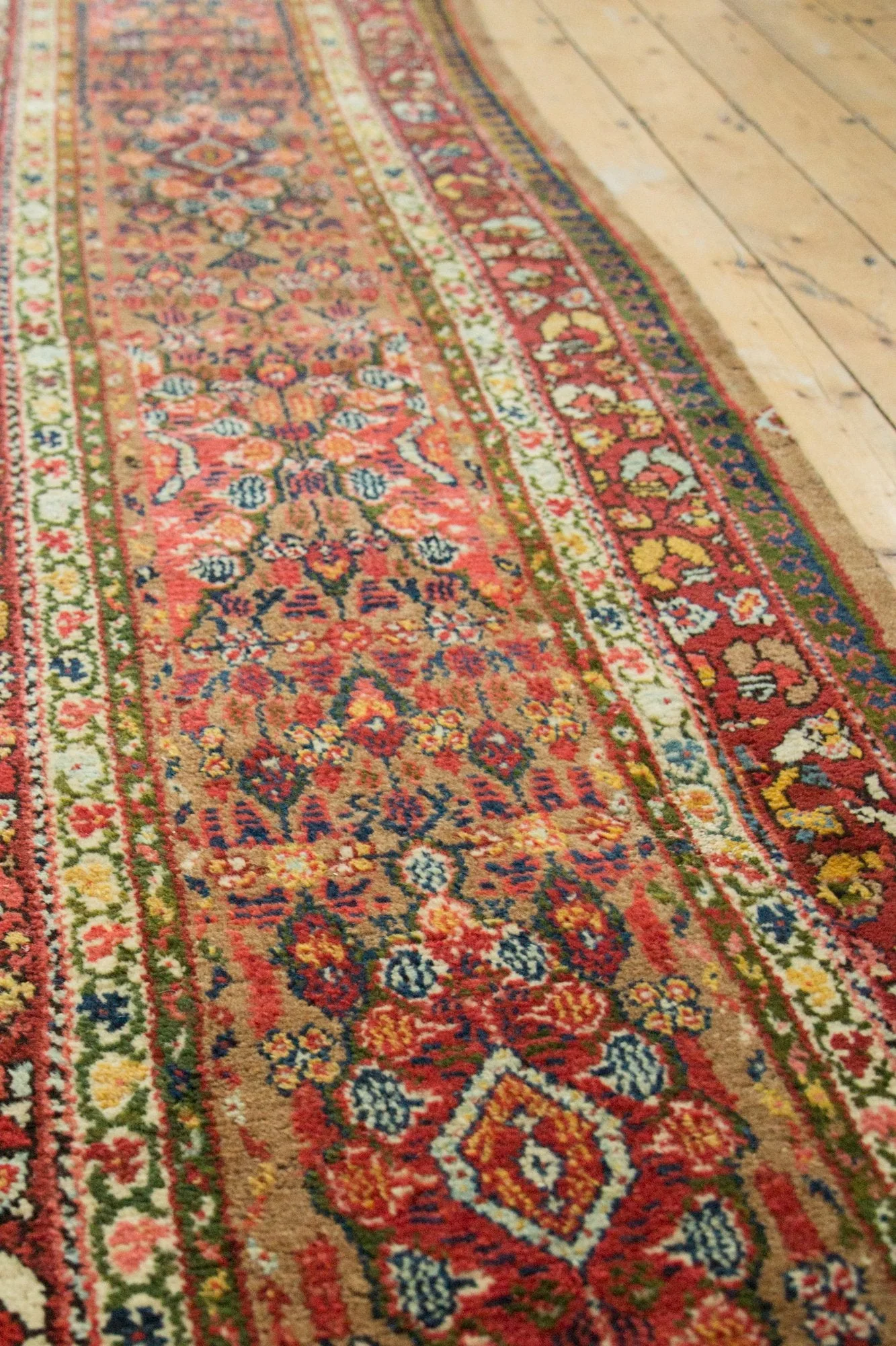 2.5x13.5 Antique Serab Rug Runner - Image 4
