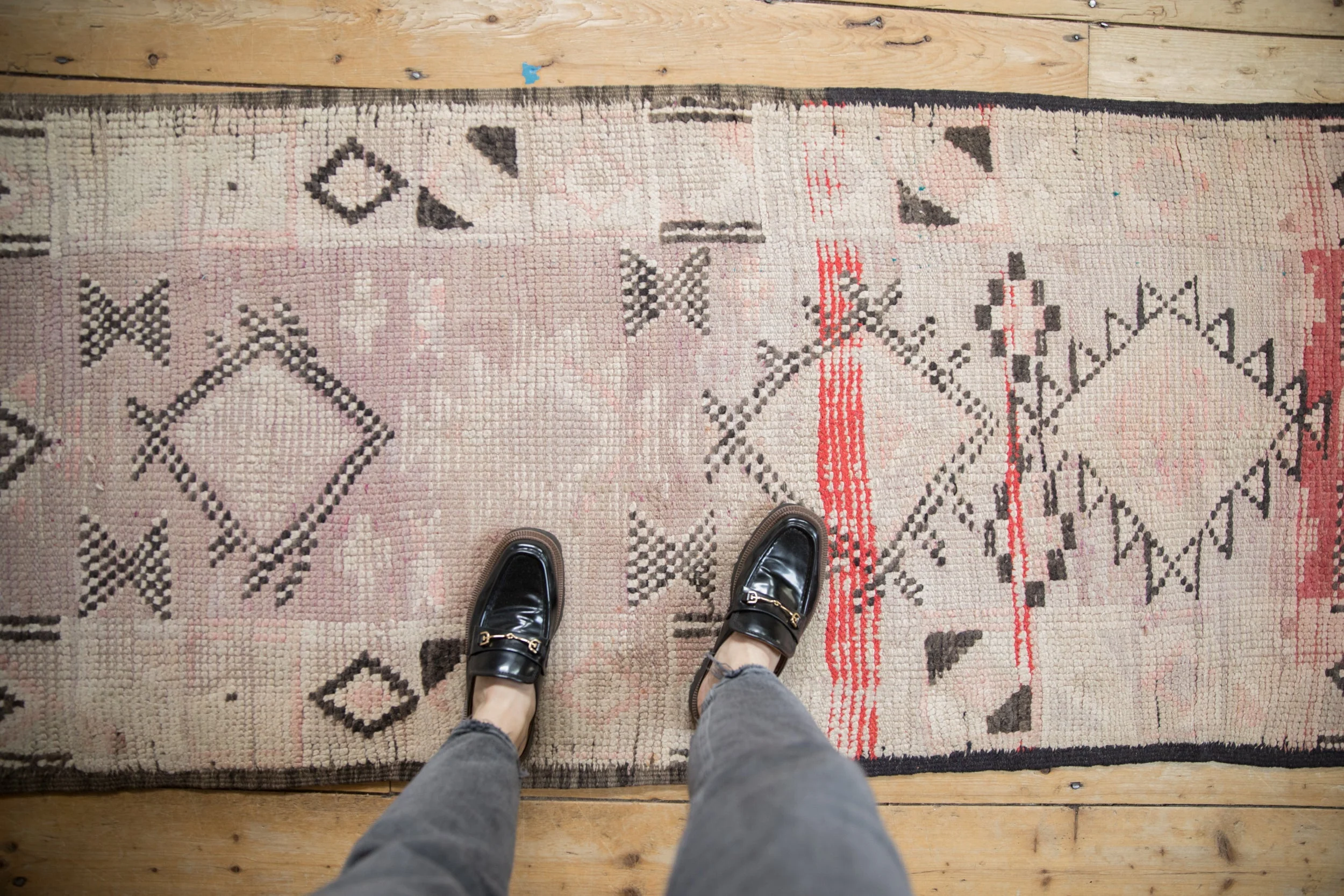 2.5x13 Vintage Distressed Moroccan Rug Runner - Image 2