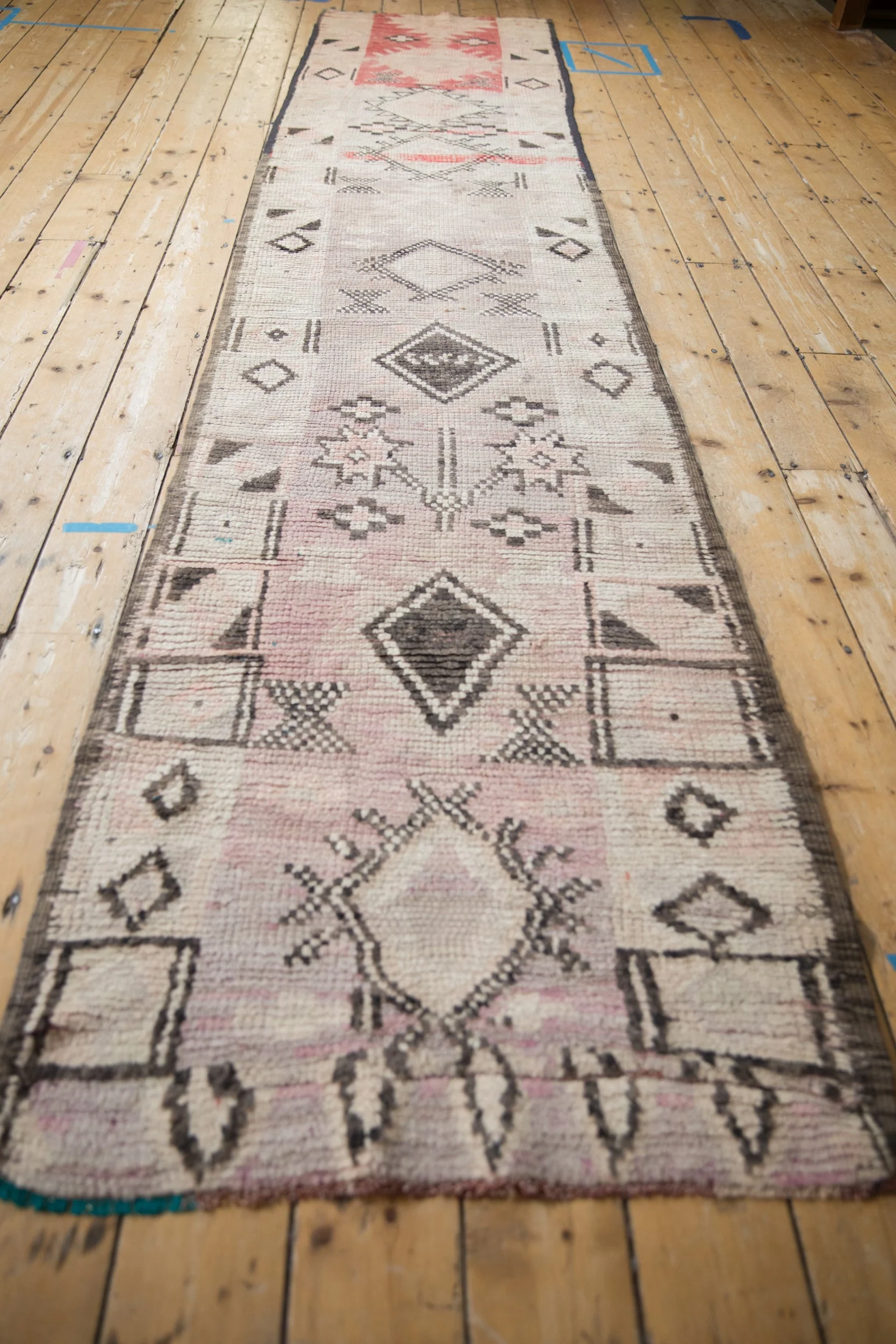 2.5x13 Vintage Distressed Moroccan Rug Runner - Image 7