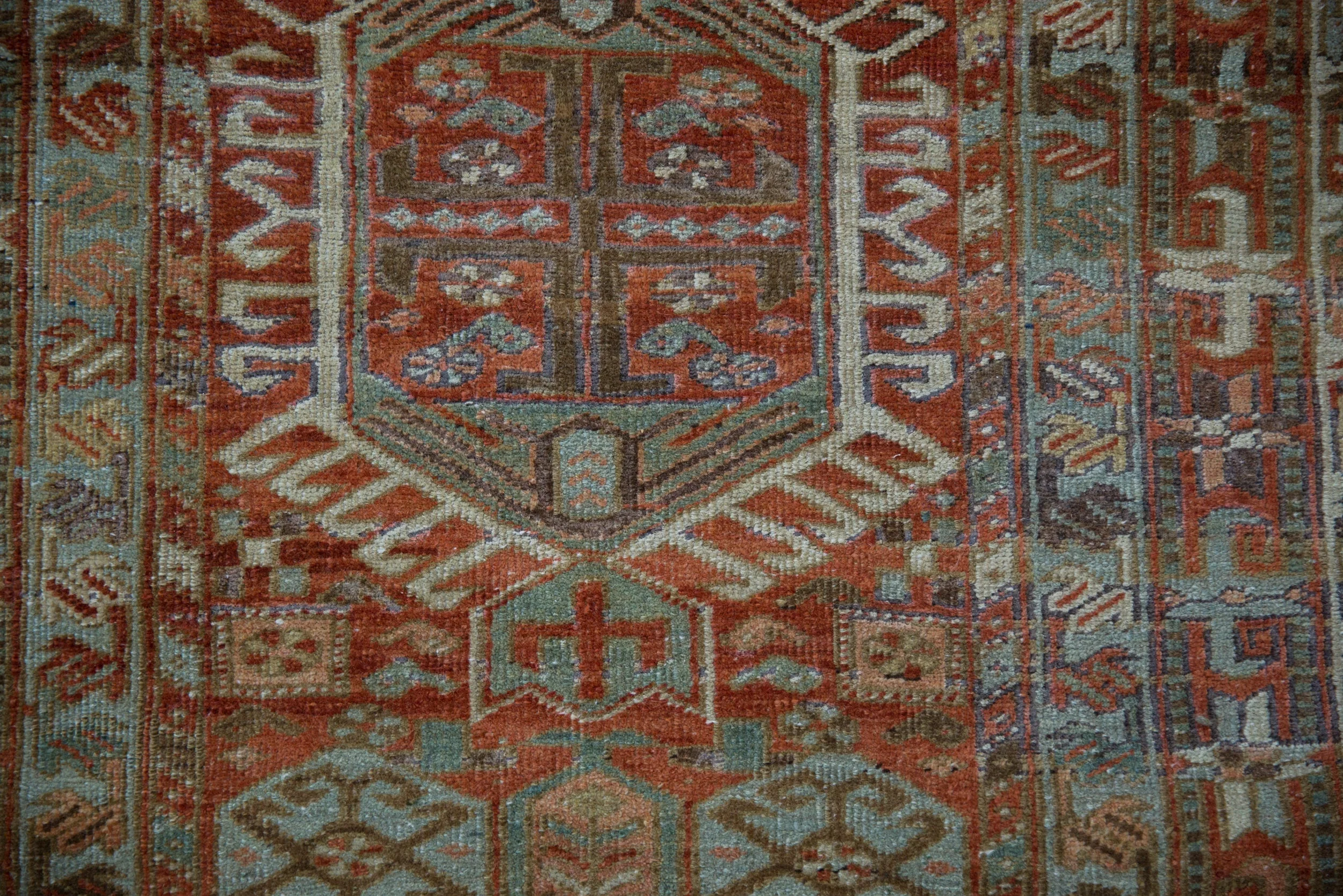 2.5x14 Vintage Fine Distressed Karaja Rug Runner - Image 10