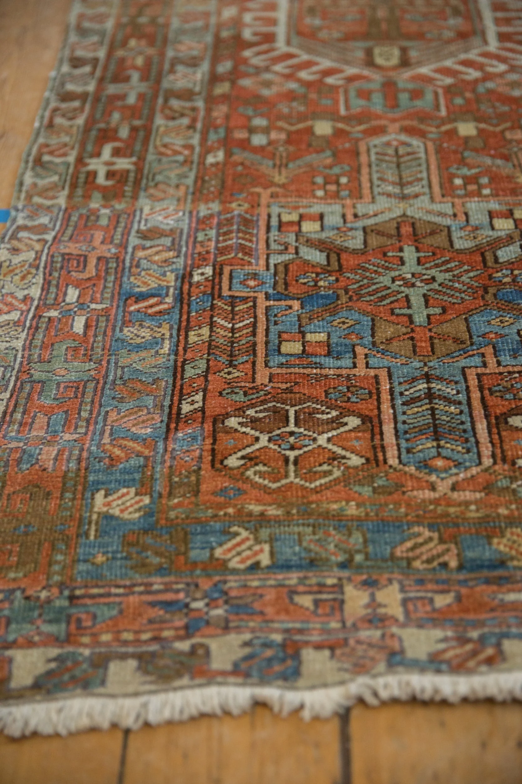 2.5x14 Vintage Fine Distressed Karaja Rug Runner - Image 5