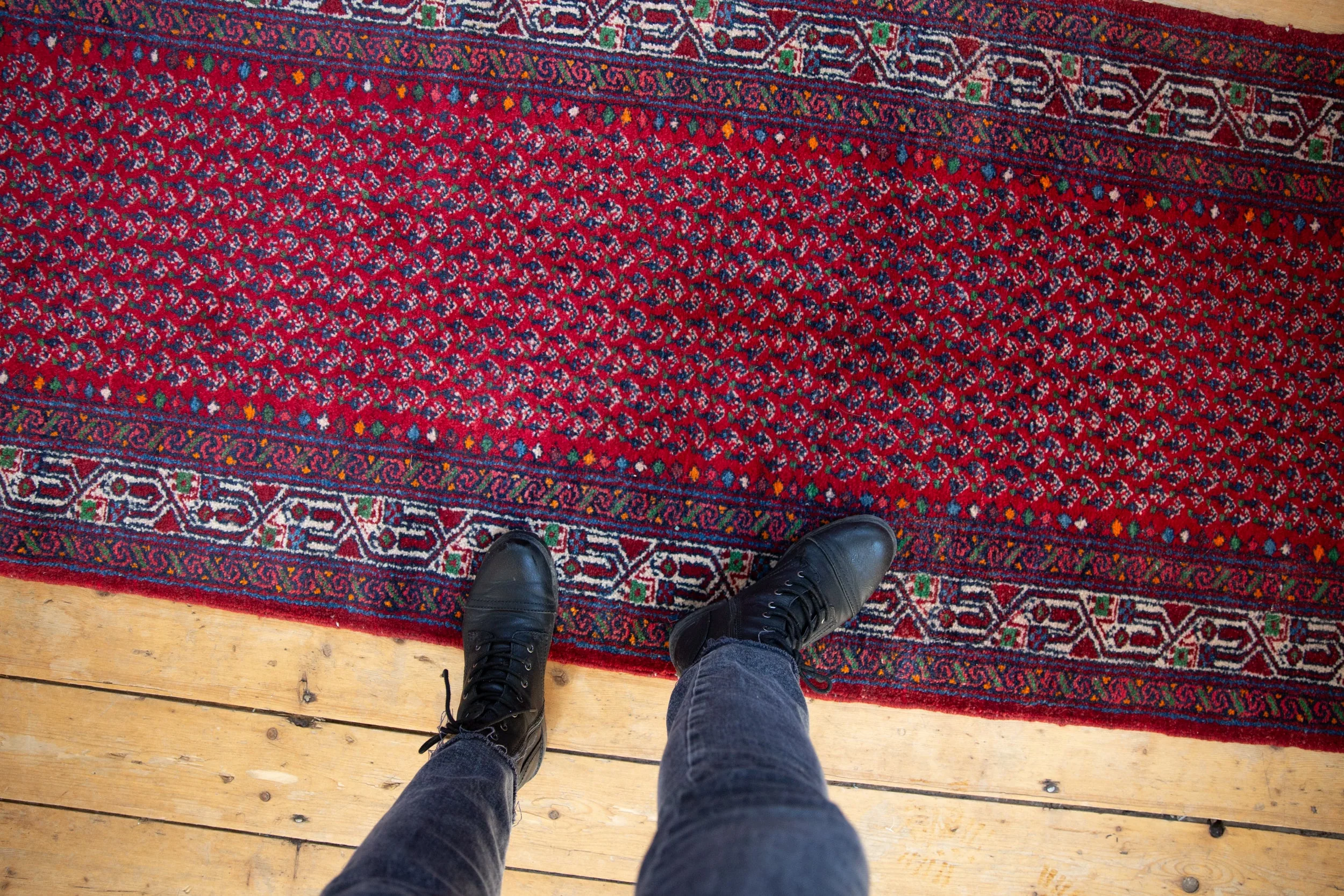2.5x17 Vintage Tajabad Rug Runner - Image 2