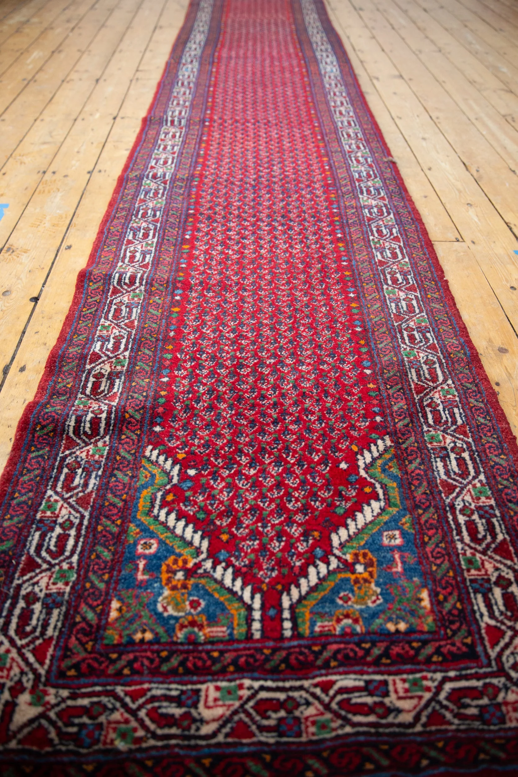 2.5x17 Vintage Tajabad Rug Runner - Image 3