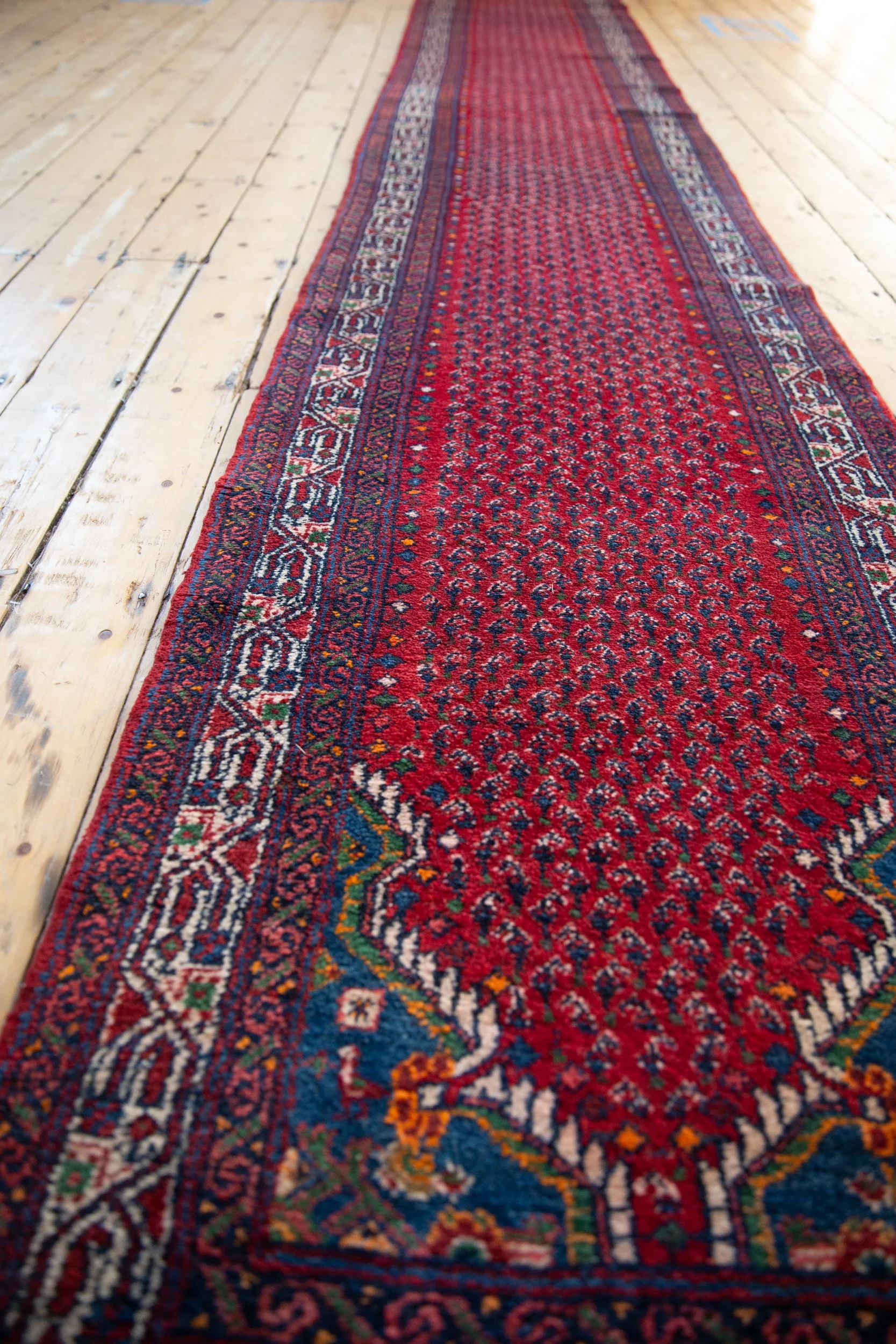 2.5x17 Vintage Tajabad Rug Runner - Image 7