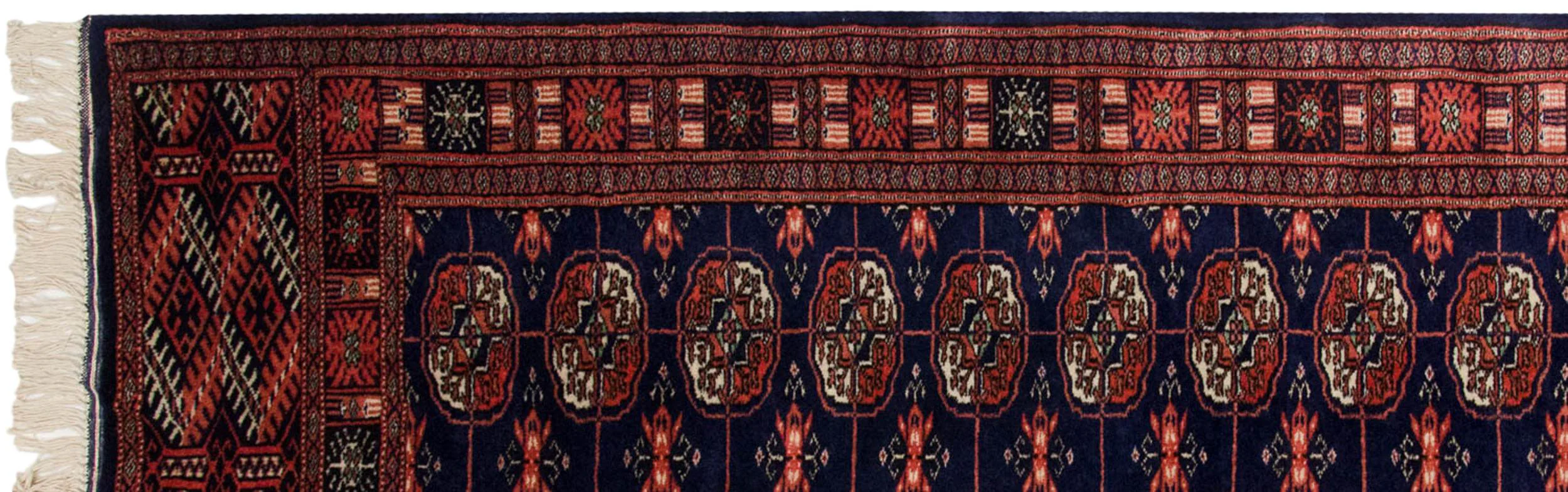 2.5x19.5 Vintage Fine Bokhara Rug Runner - Image 4