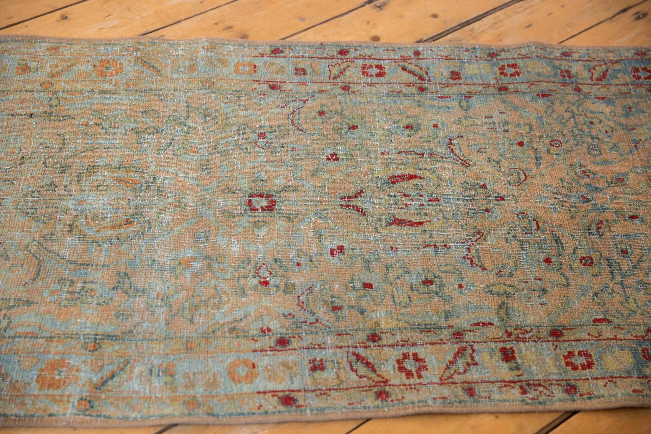 2.5x19 Vintage Distressed Sarouk Rug Runner - Image 10