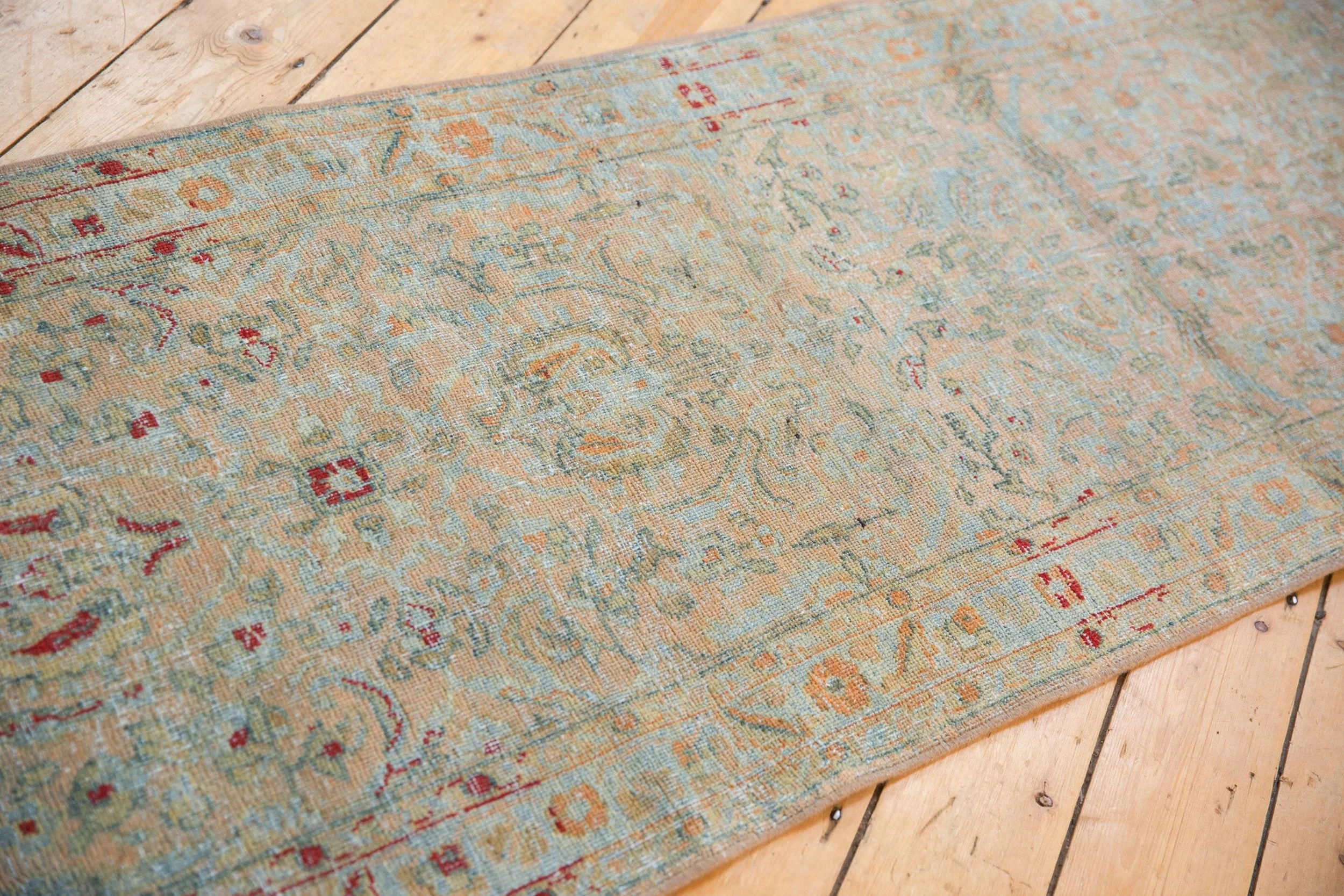 2.5x19 Vintage Distressed Sarouk Rug Runner - Image 5