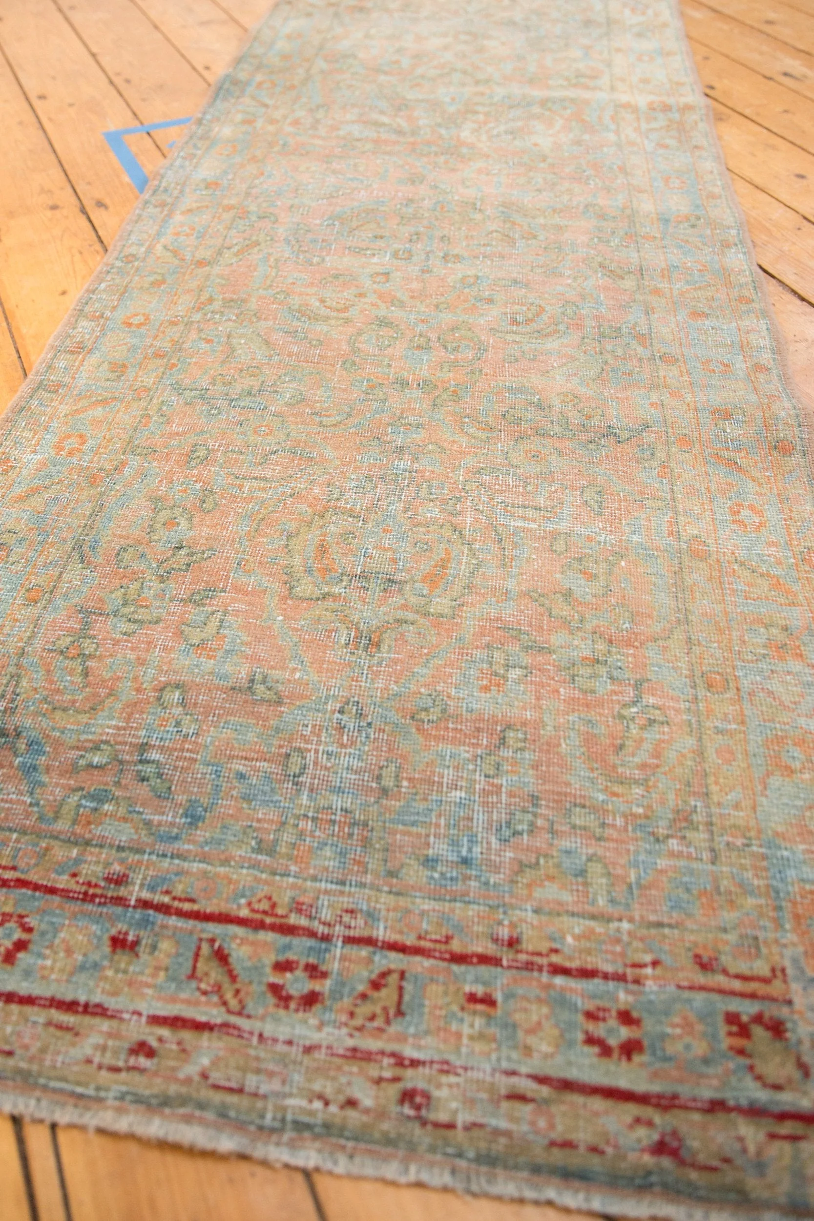 2.5x19 Vintage Distressed Sarouk Rug Runner - Image 8