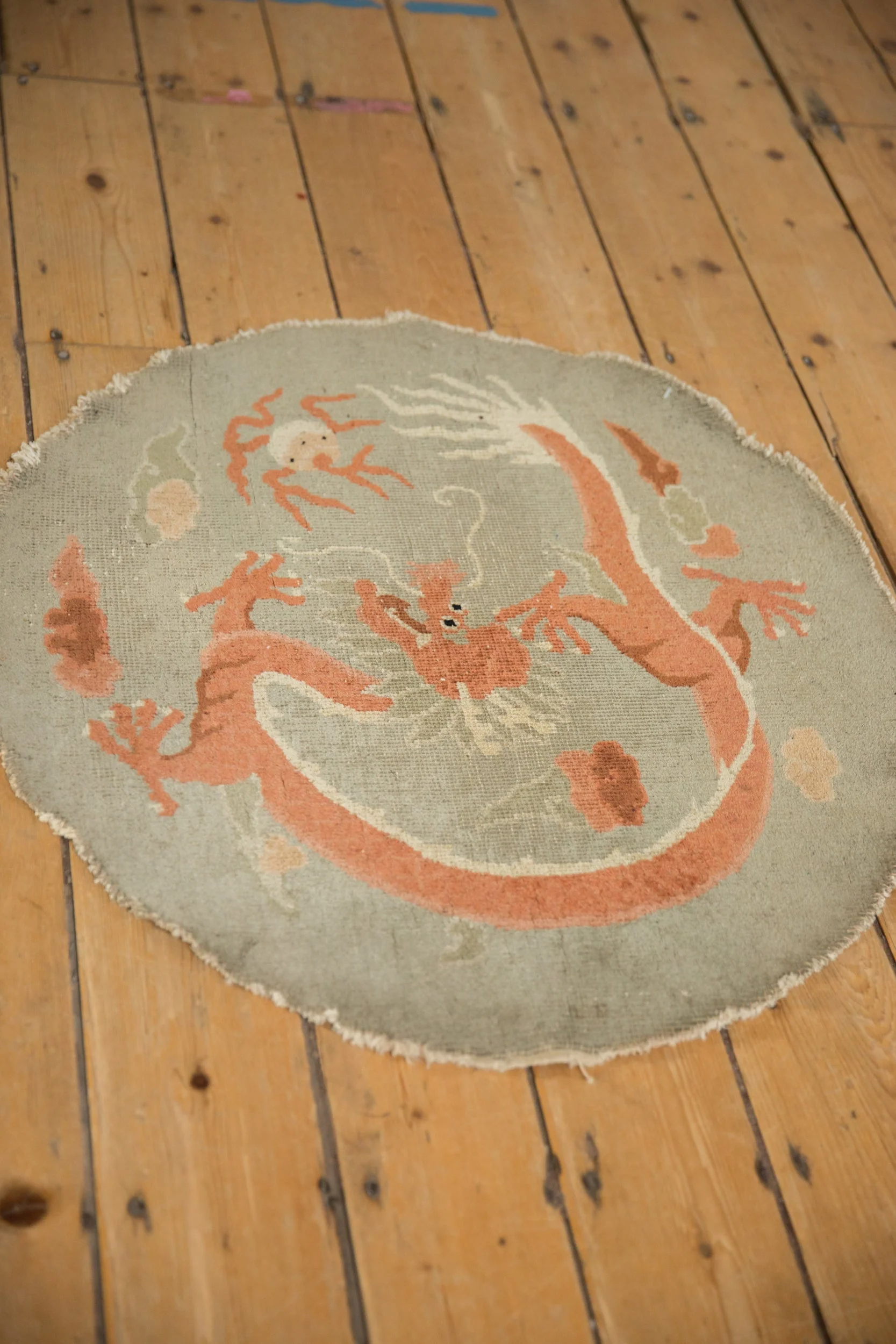 2.5x2.5 Antique Art Deco Round Rug Mat - Image 4