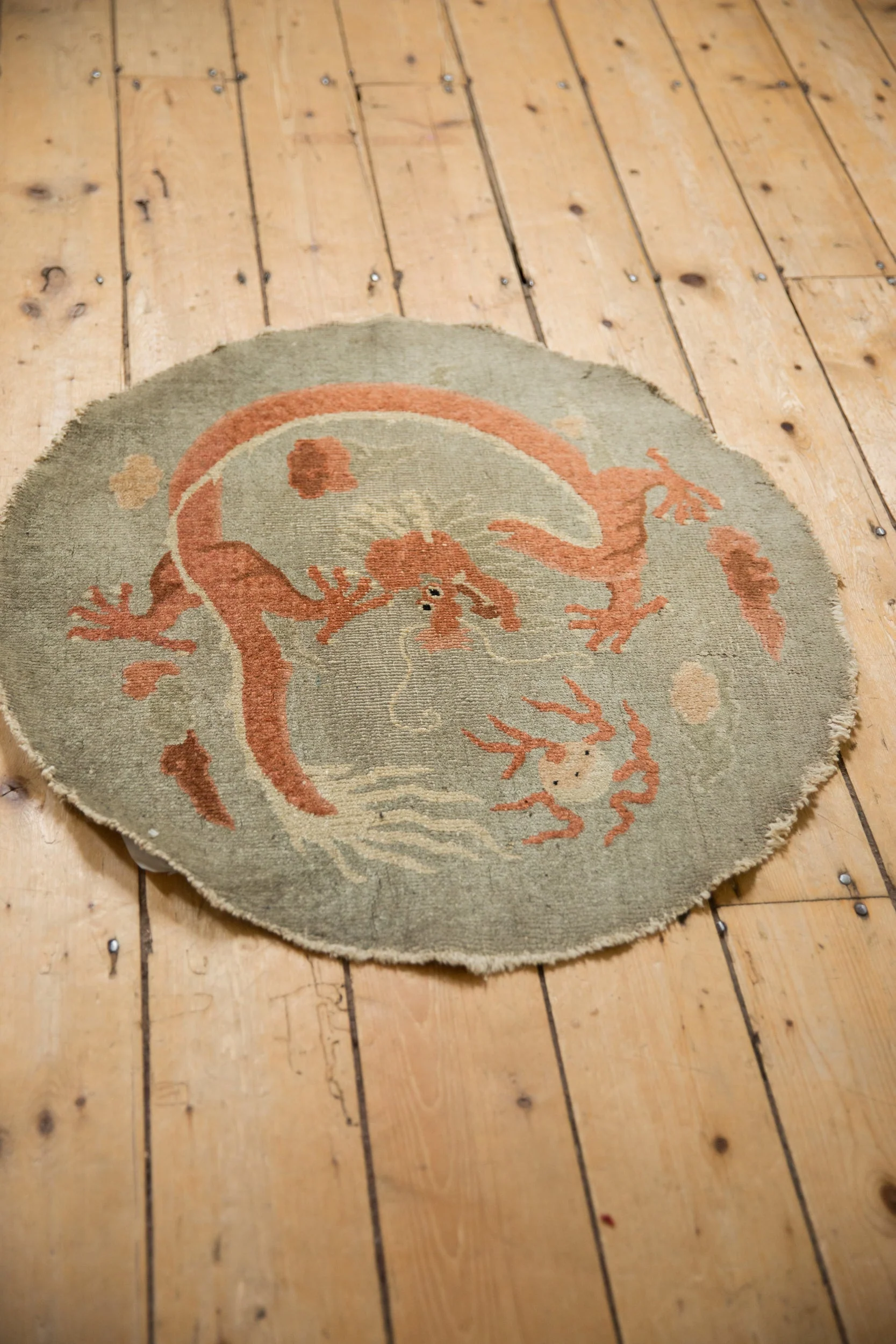 2.5x2.5 Antique Art Deco Round Rug Mat - Image 5