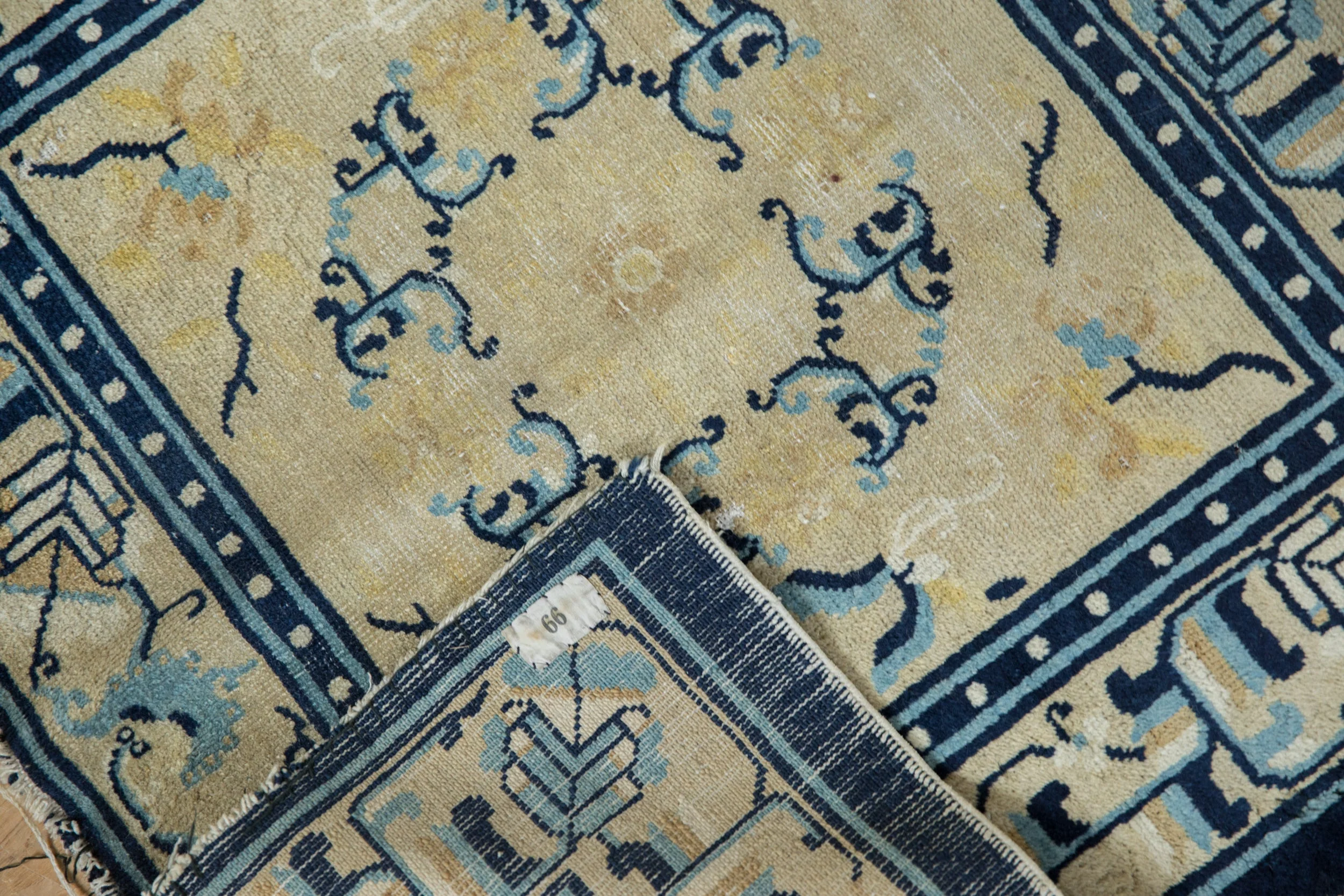 2.5x2.5 Antique Peking Square Rug Mat - Image 8