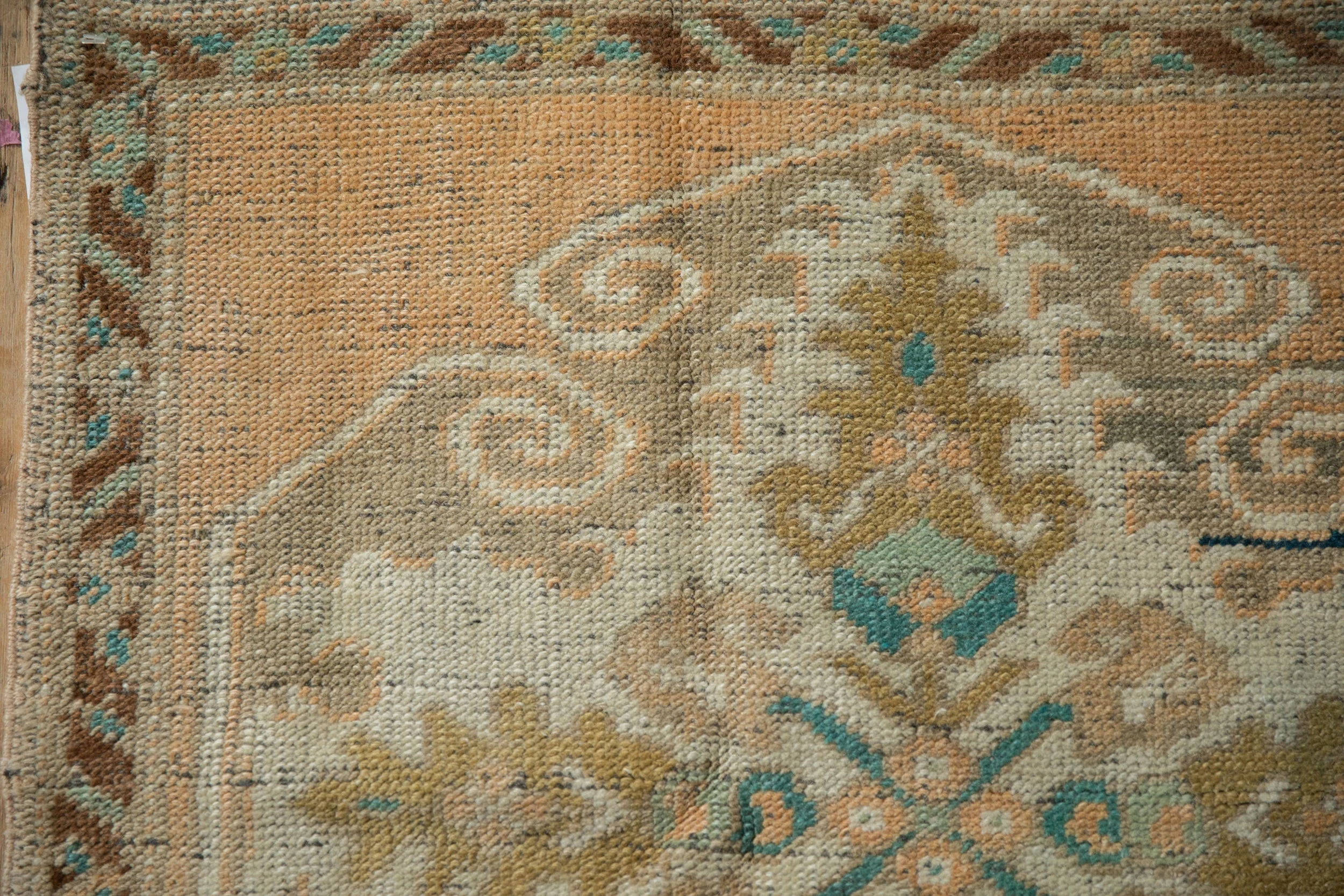 2.5x2.5 Vintage Distressed Oushak Square Rug Mat - Image 3