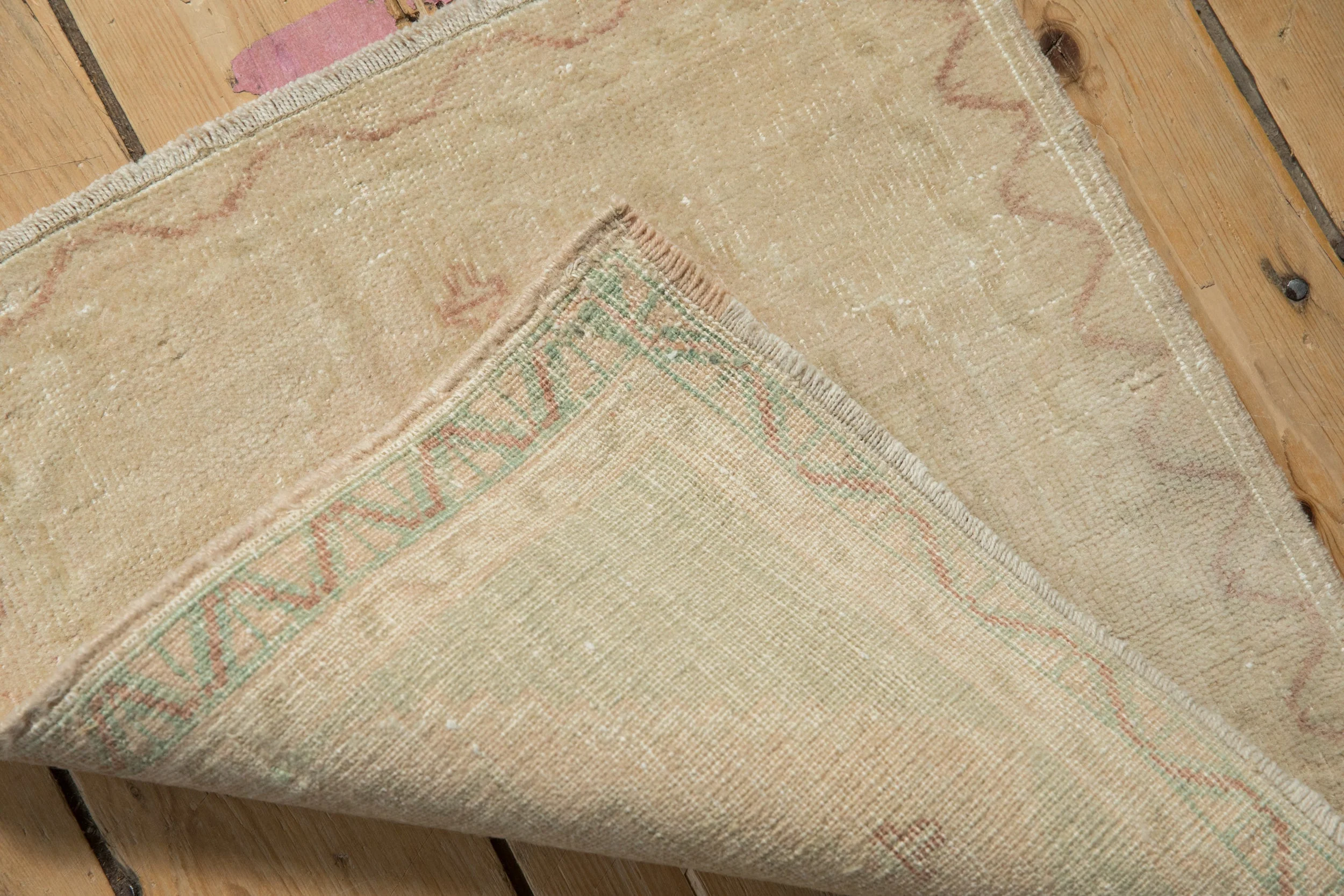 2.5x2.5 Vintage Distressed Oushak Square Rug Mat - Image 6