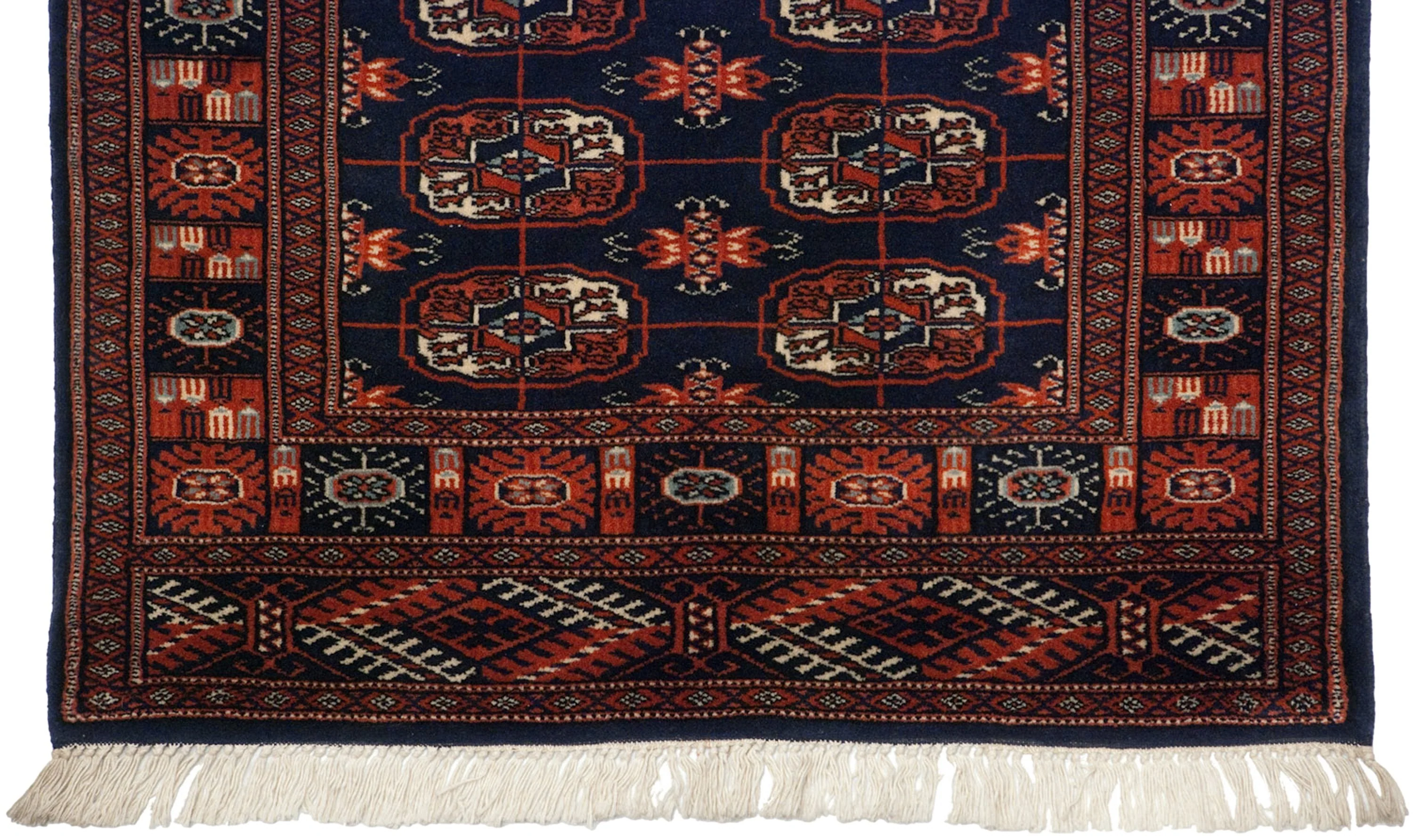 2.5x2.5 Vintage Fine Bokhara Square Rug Mat - Image 4