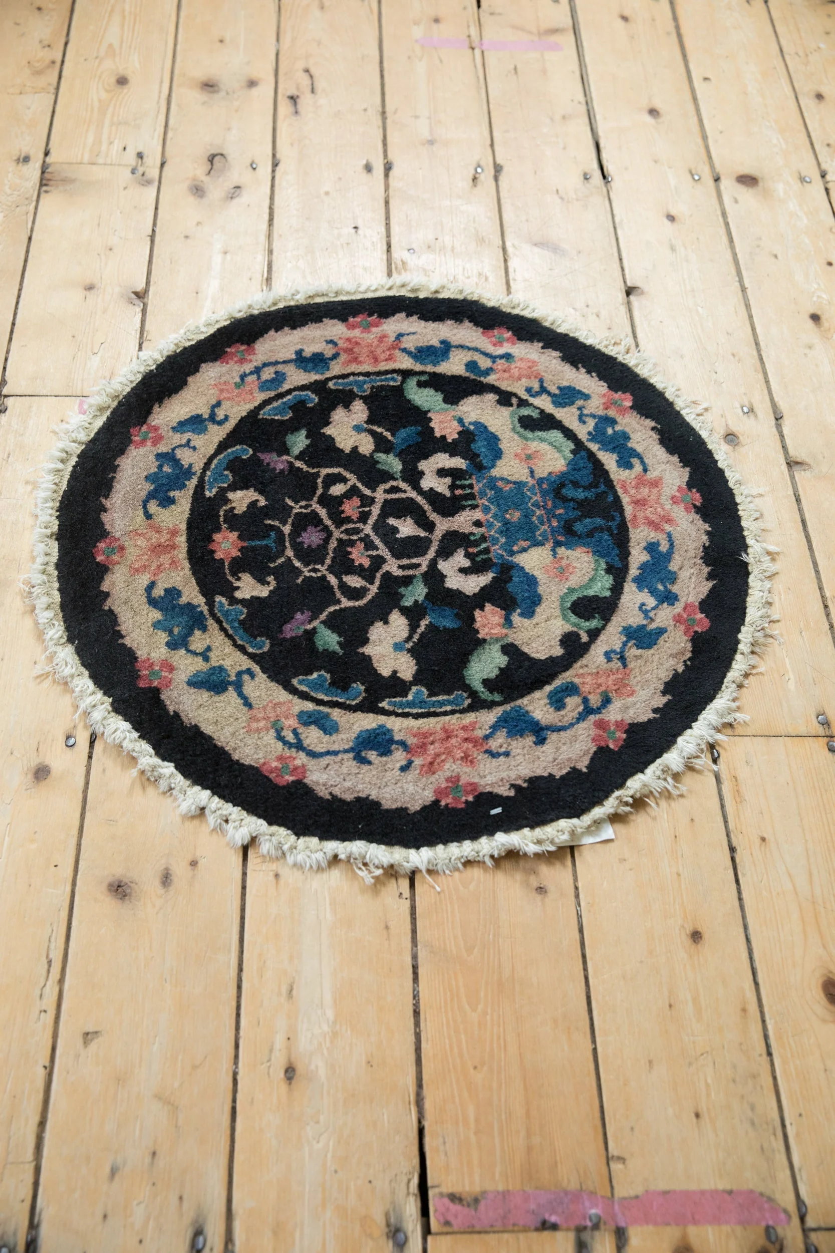 2.5x2.5 Vintage Nichols Art Deco Round Rug Mat - Image 5