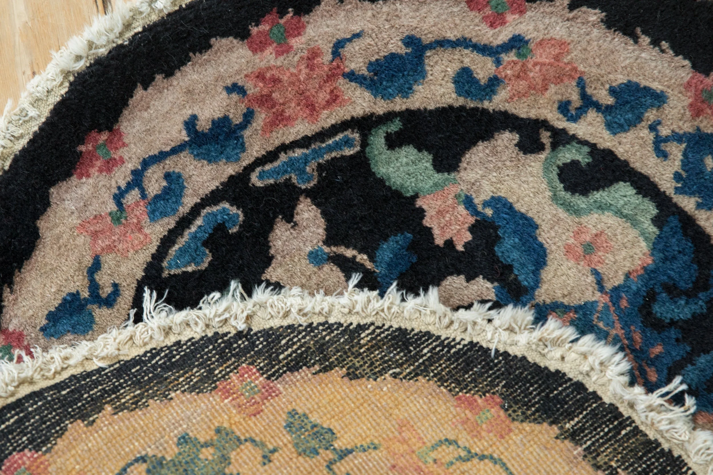 2.5x2.5 Vintage Nichols Art Deco Round Rug Mat - Image 6