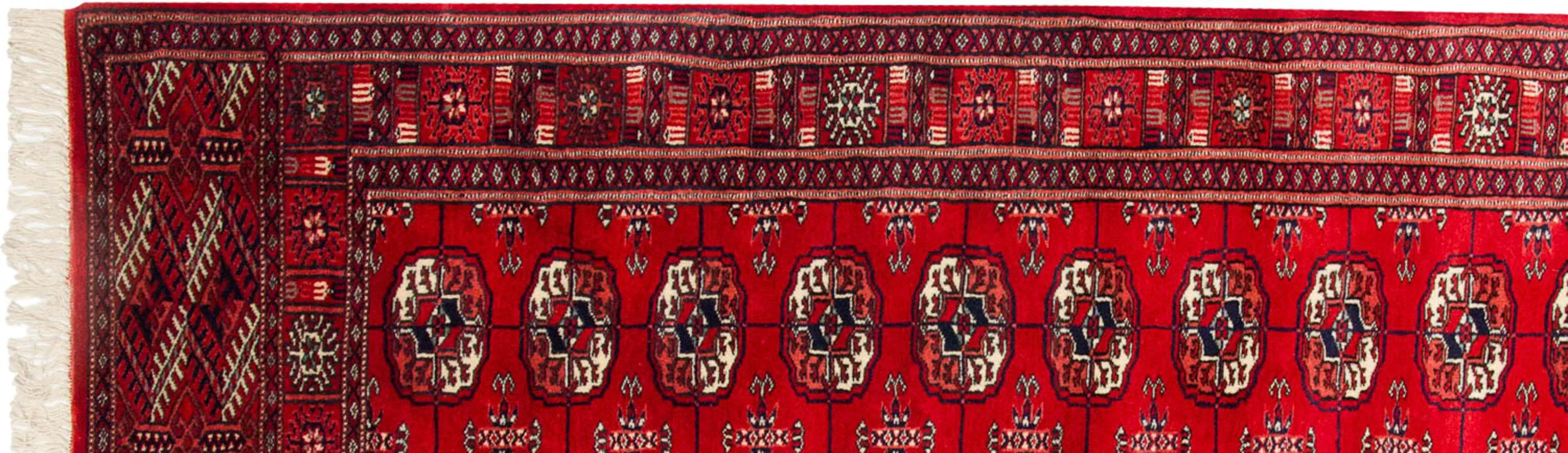 2.5x21.5 Vintage Fine Bokhara Rug Runner - Image 4
