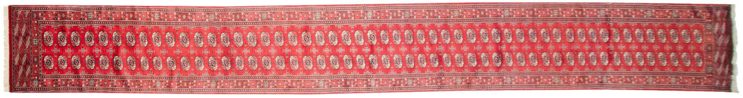2.5x21.5 Vintage Fine Bokhara Rug Runner - Image 6