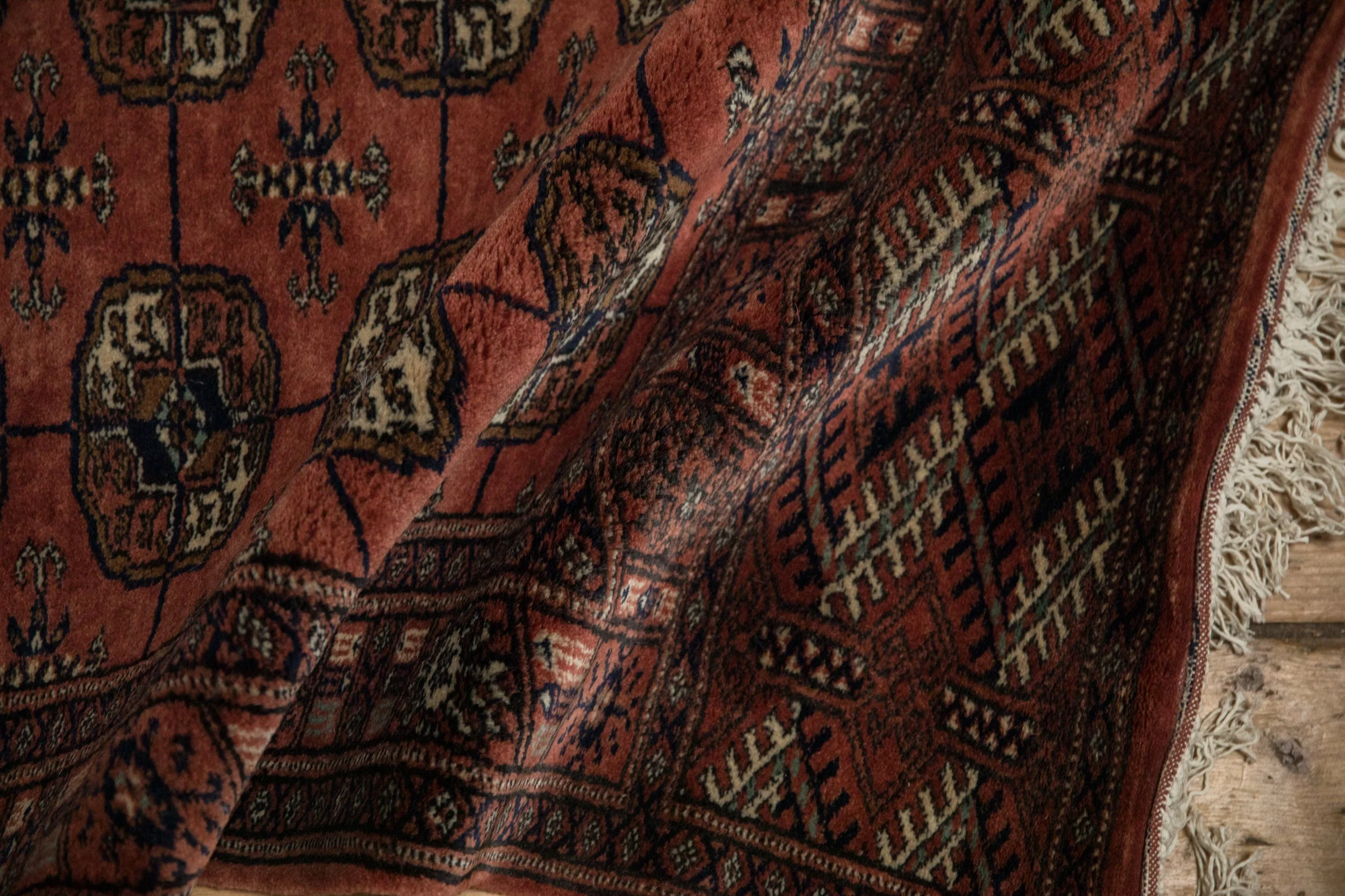 2.5x24.5 Vintage Fine Bokhara Rug Runner - Image 11