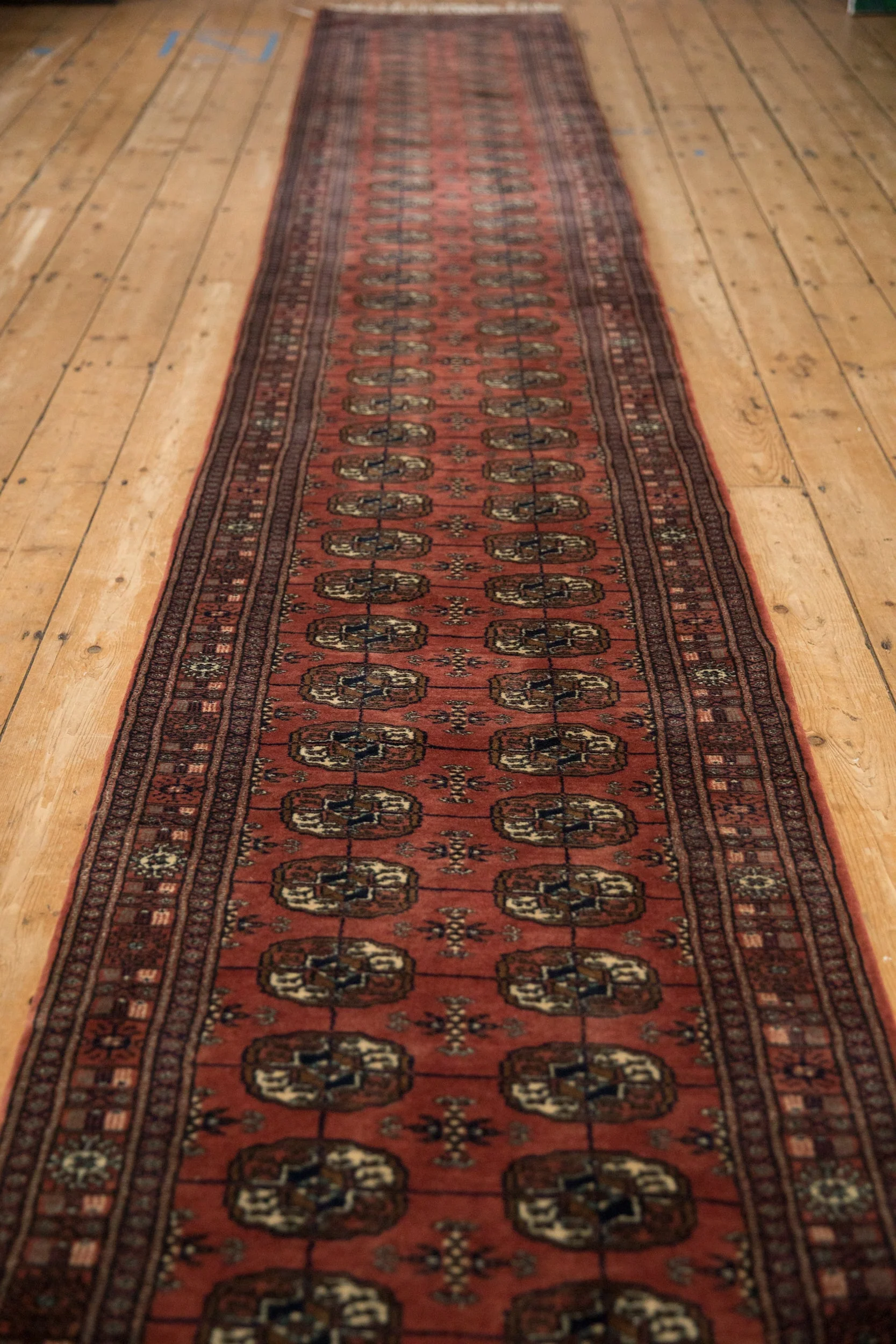 2.5x24.5 Vintage Fine Bokhara Rug Runner - Image 5
