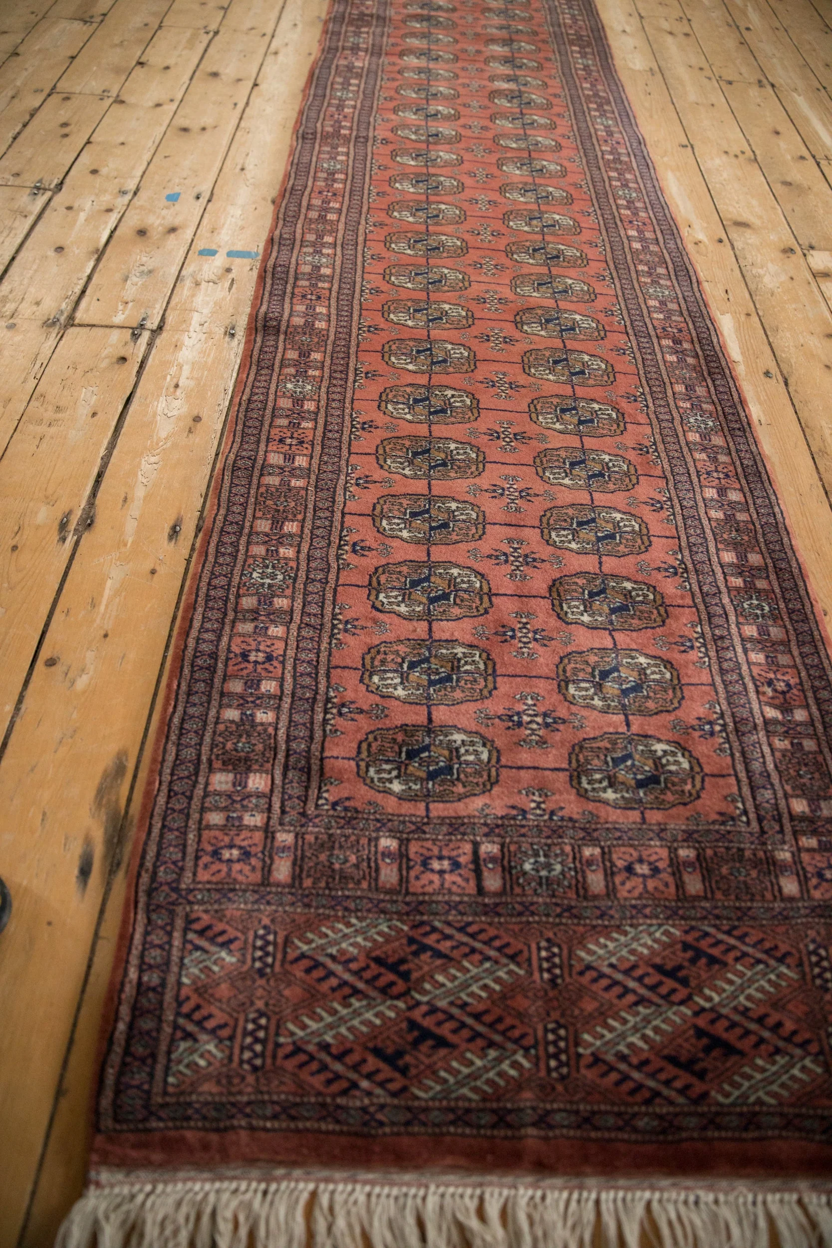 2.5x24.5 Vintage Fine Bokhara Rug Runner - Image 6